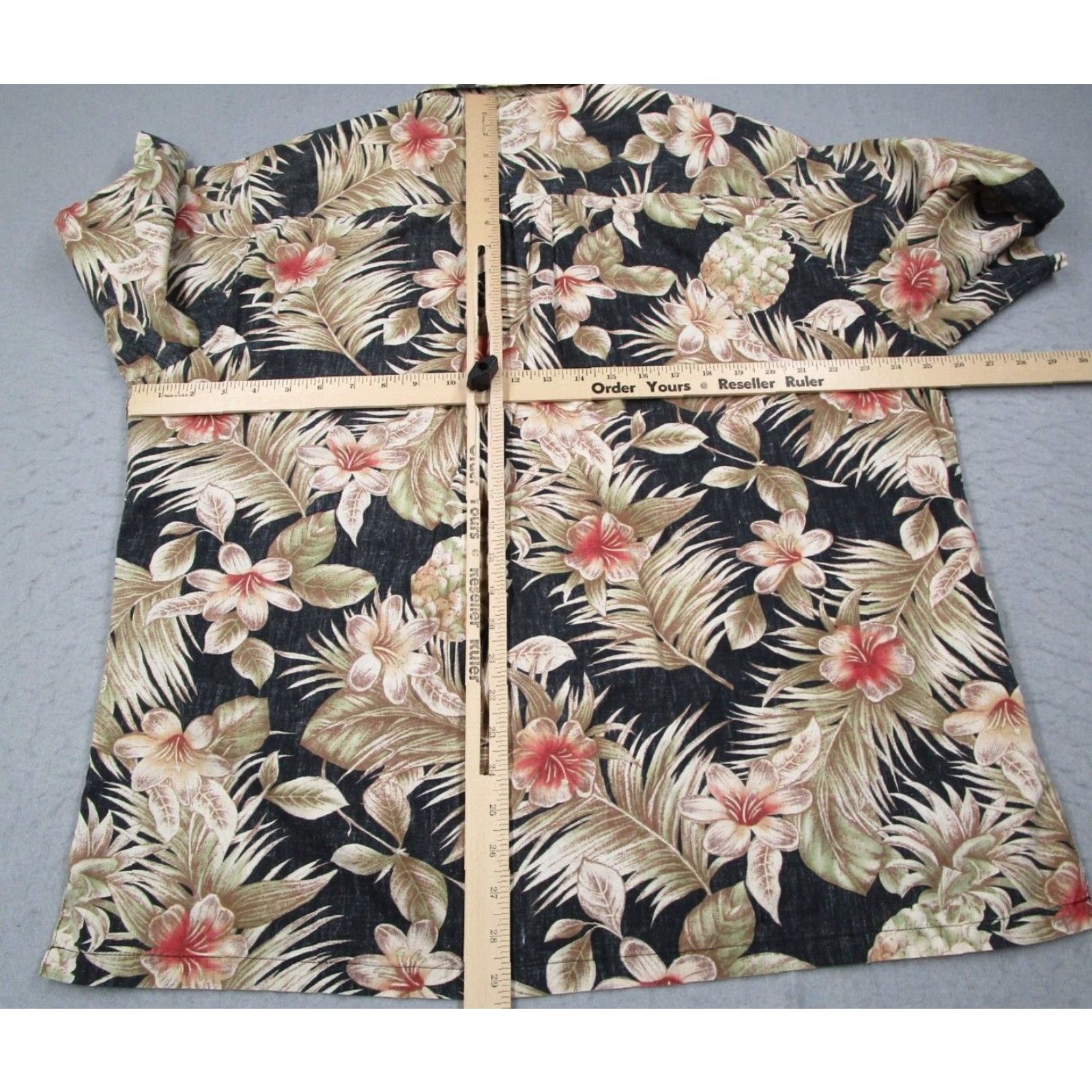 Tori Richard Tori Richard Hawaiian Shirt Mens Extra Large Black Floral Button Up Made in USA Size US XL / EU 56 / 4 - 4 Thumbnail
