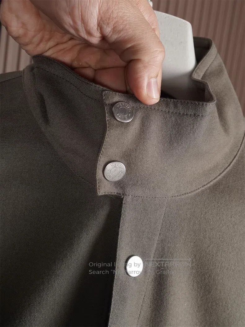 Hermes Hermes size 41 Men's Basalt Color Shirt Jacket Size US L / EU 52-54 / 3 - 6 Thumbnail