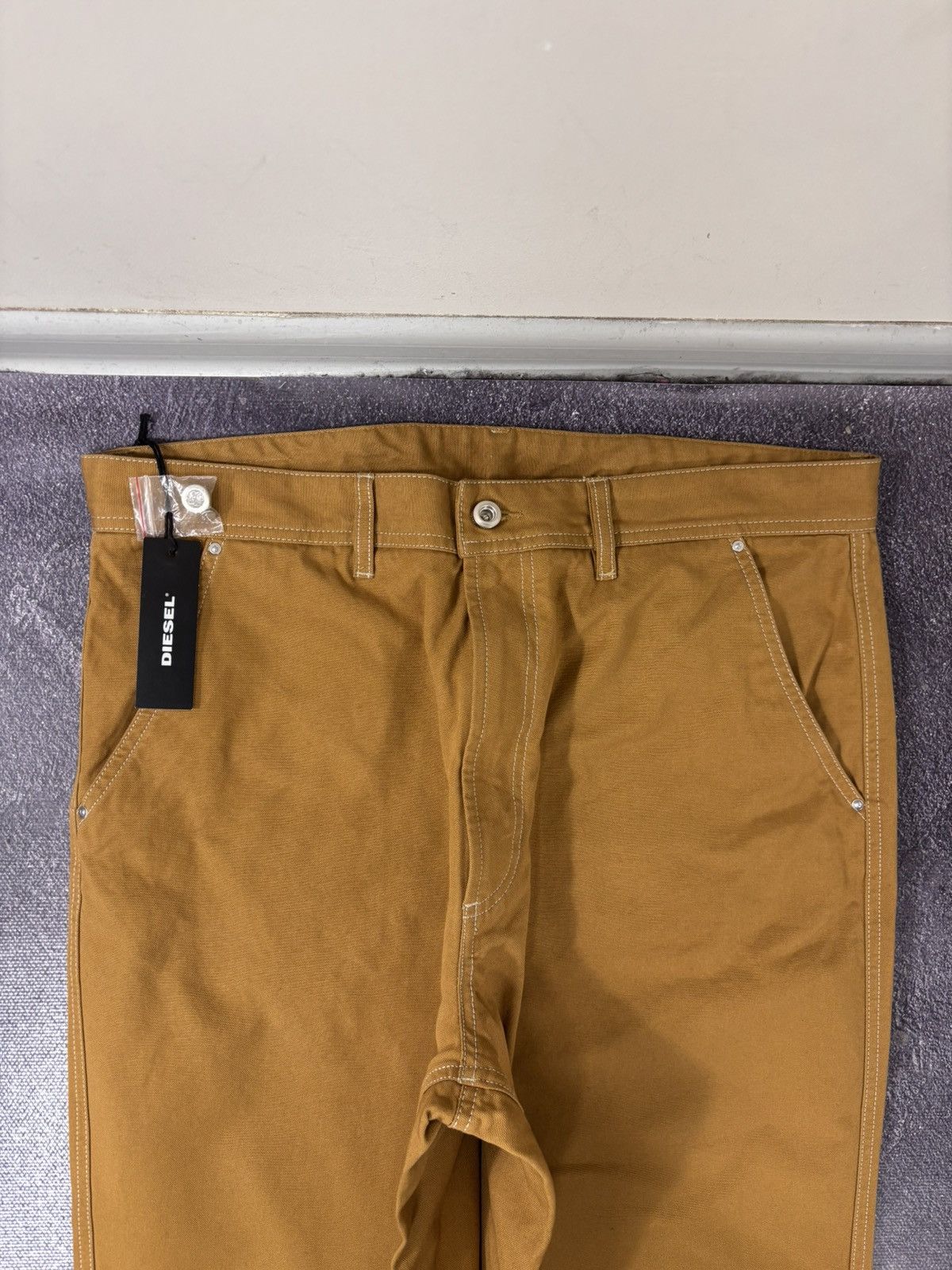 Diesel Diesel P-Frank NWT Men’s Mustard Orange Dungaree Pants Size US 36 / EU 52 - 5 Thumbnail