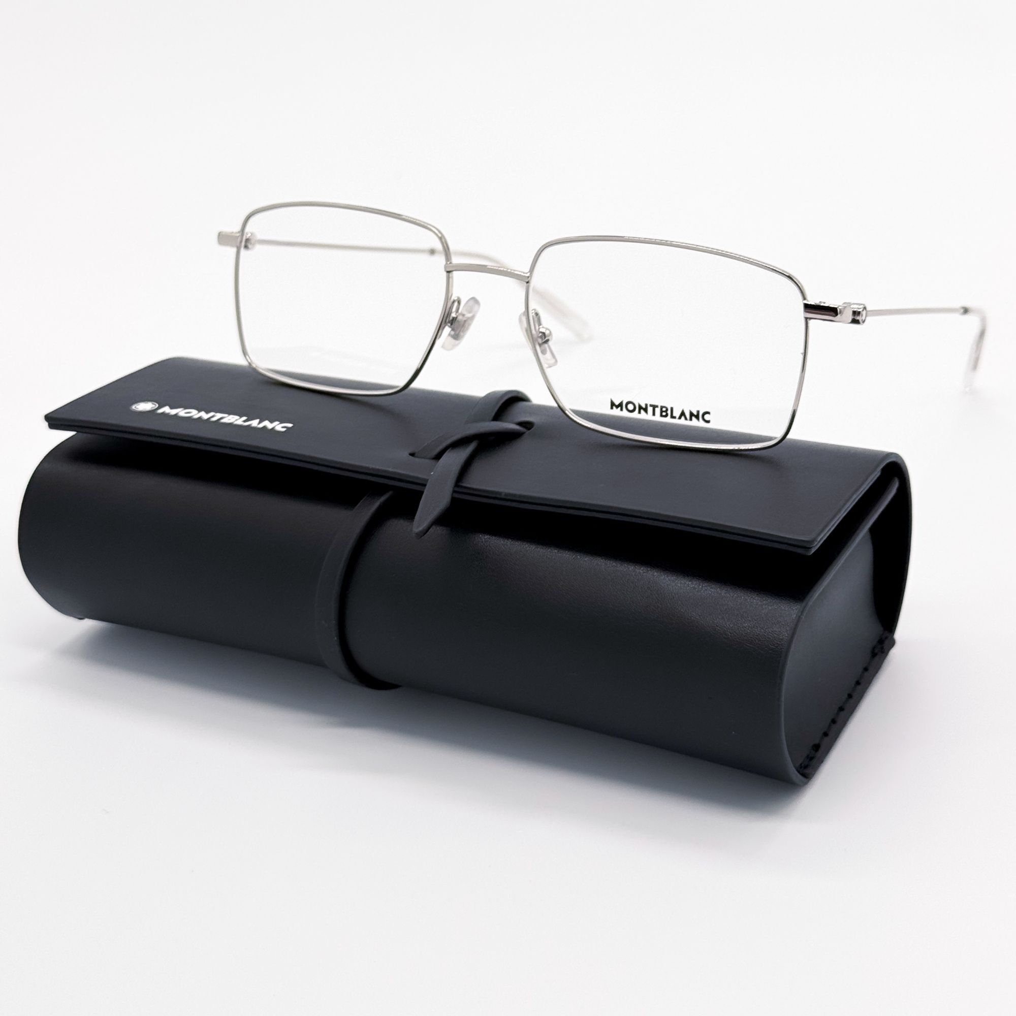 Montblanc NEW MONTBLANC EYEGLASSES MB0076O 006 SILVER MEN EYEWEAR Size ONE SIZE - 1 Thumbnail