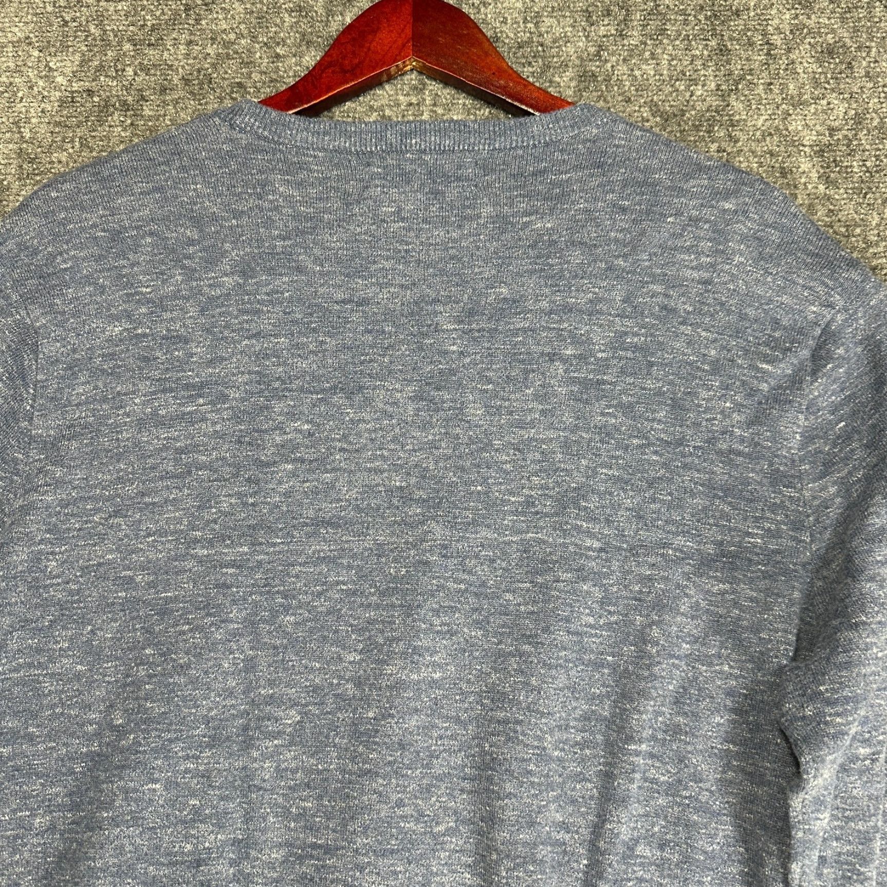 J.Crew J.CREW Sweater Mens Large Blue Heathered Cotton Crew Neck Long Sleeve Pullover Size US L / EU 52-54 / 3 - 8 Thumbnail
