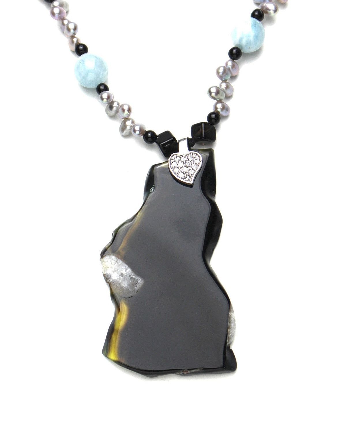 Japanese Brand 2000S JAPANESE MADE STERLING CHARM GEMSTONE BEADS NECKLACE Size ONE SIZE - 4 Thumbnail