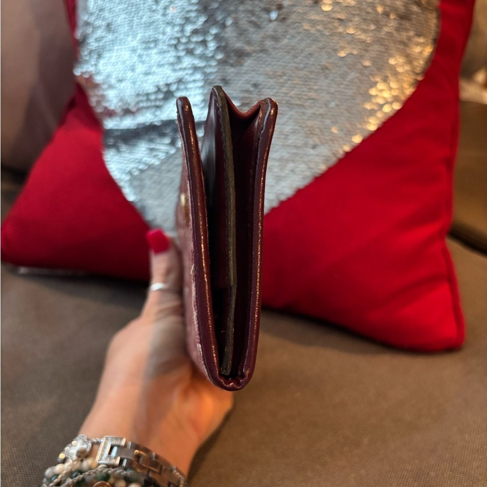 Dior Dior Trotter vintage Burgundy Monogram Clutch wallet Size ONE SIZE - 5 Thumbnail