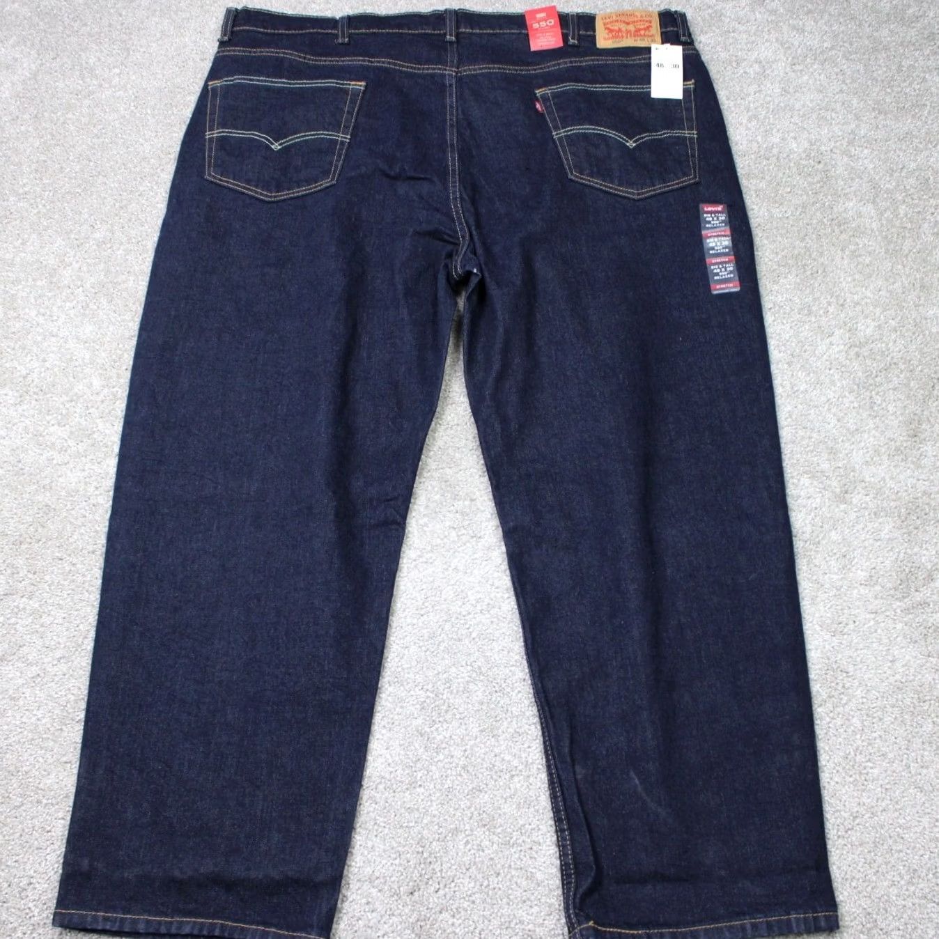 Levi's Levi's 550 Jeans Mens 48x30 Blue Relaxed Fit 5-Pocket Denim Cotton Stretch Straight NWT California Prop 65 none Brand Levi's 90s USA Vintage No Size US 32 / EU 48 - 5 Thumbnail