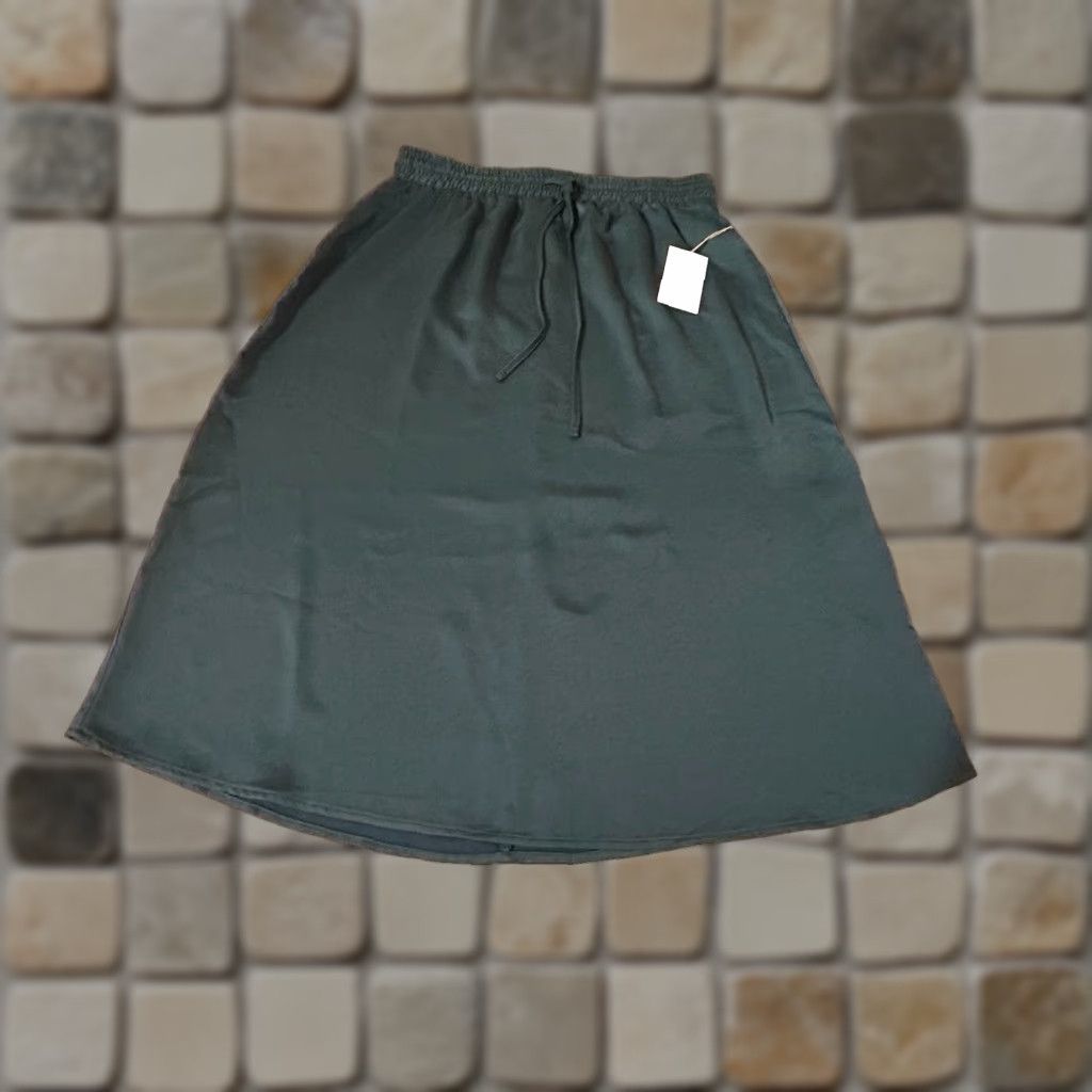 Vintage VINTAGE a New Day Skirt Women M Teal Elastic Waist Drawstring 30x29 NWT New Size 32" / US 10 / IT 46 - 1 Thumbnail