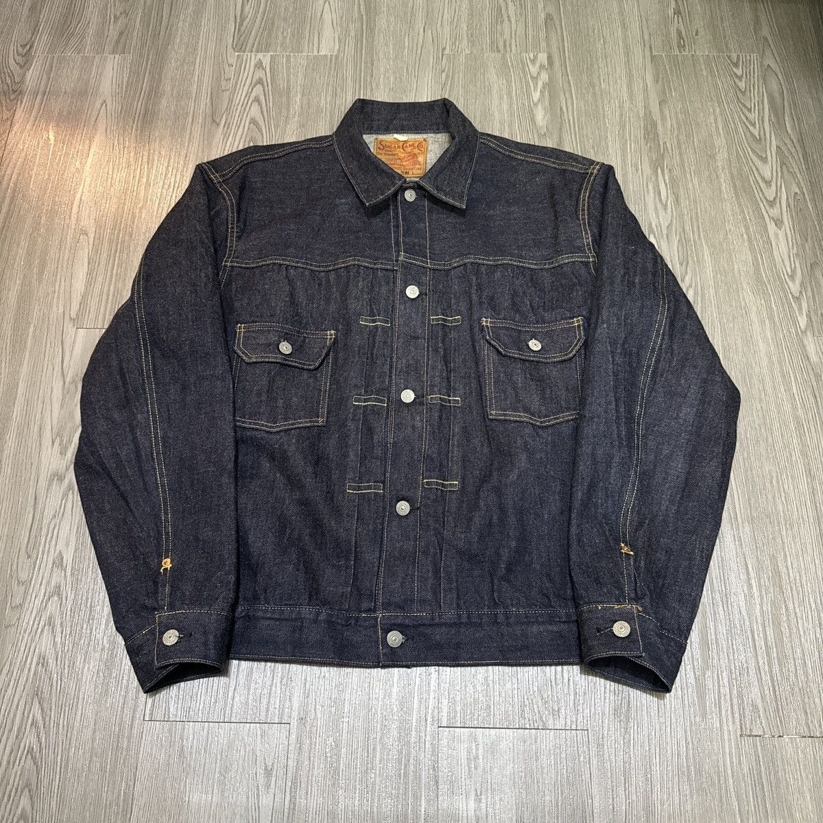 Sugar Cane Sugar Cane 14.25oz 1953 Type II Denim Jacket – Indigo Size US XL / EU 56 / 4 - 1 Thumbnail