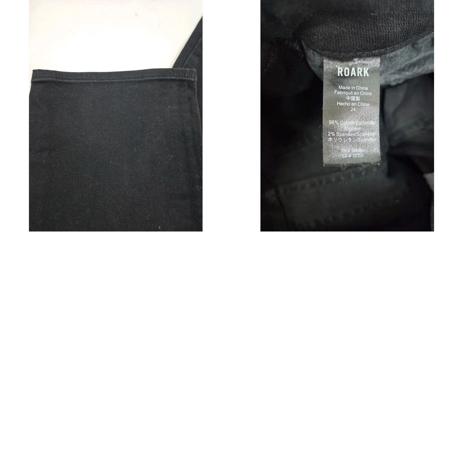 Roark Roark Womens Black Hi-Rise Straight Leg Dark Wash Stretch Denim Jeans 24 #8167 Size 42" / US 20 - 8 Thumbnail