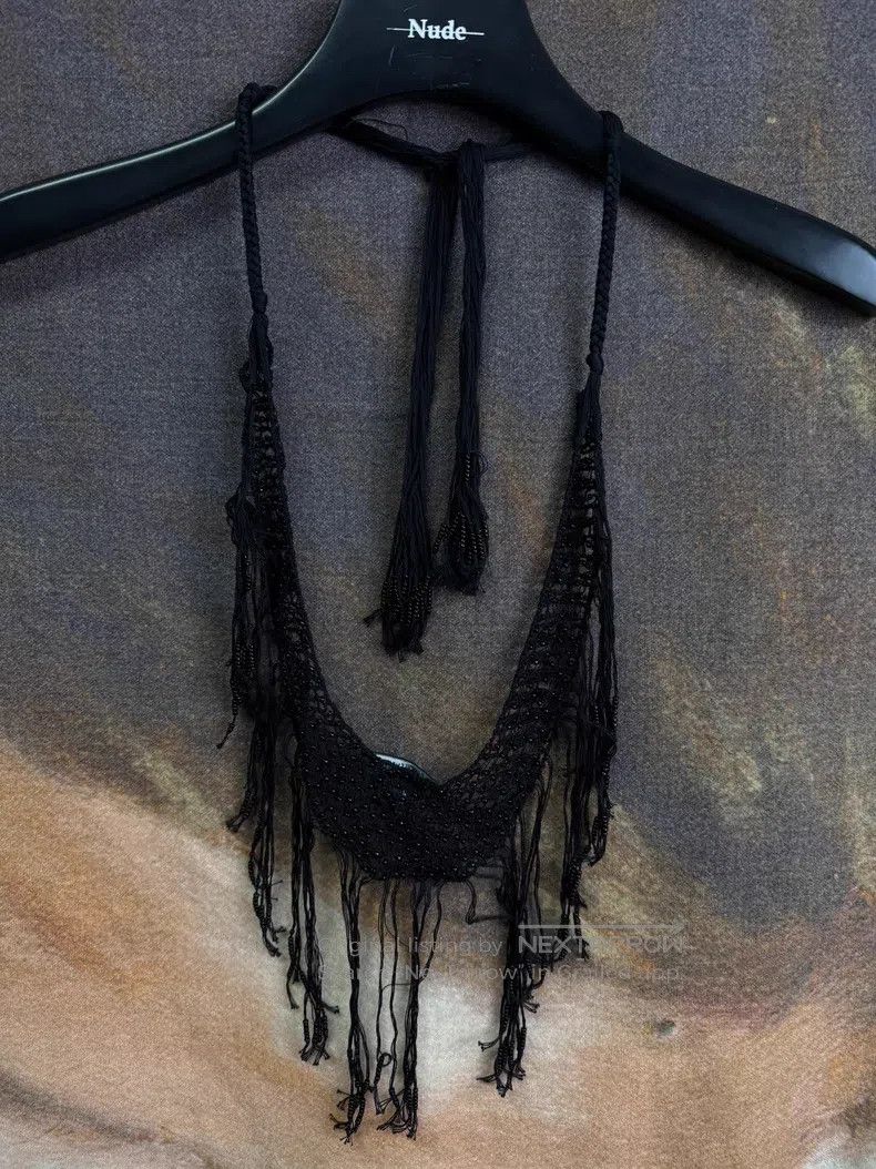 Ann Demeulemeester Ann Demeulemeester Beaded Fringe Scarf Size ONE SIZE - 1 Thumbnail