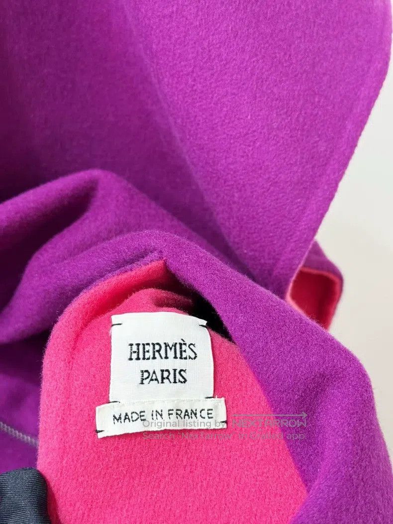 Hermes Hermes Purple and Peach Pink Double-Sided Cashmere Cloak C Size XS / US 0-2 / IT 36-38 - 7 Thumbnail