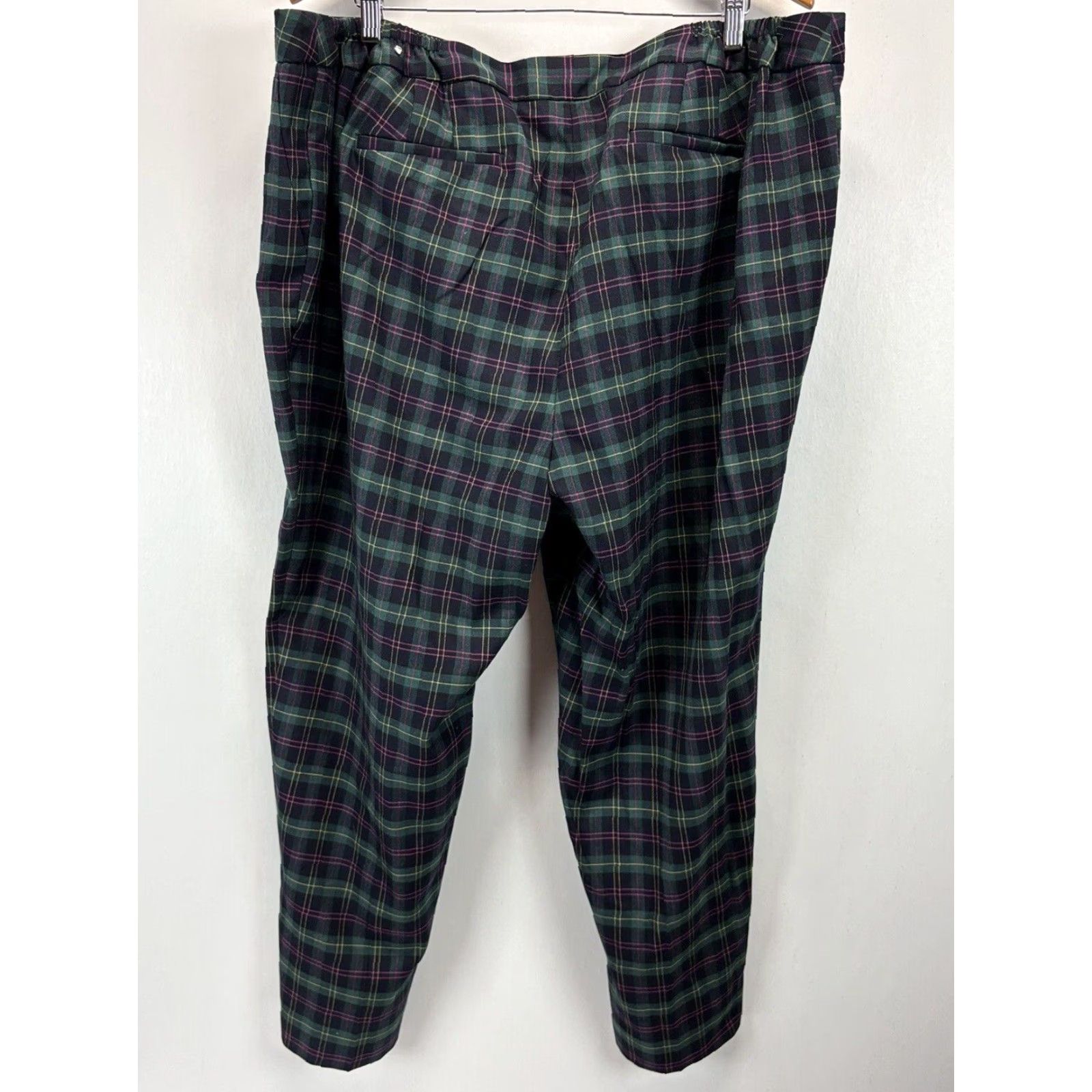 Talbots Talbots Hampshire Ankle Plaid Pants 22W Plus Women’s Elastic Sides Wool Multicolor Size 40" / US 18 - 3 Thumbnail