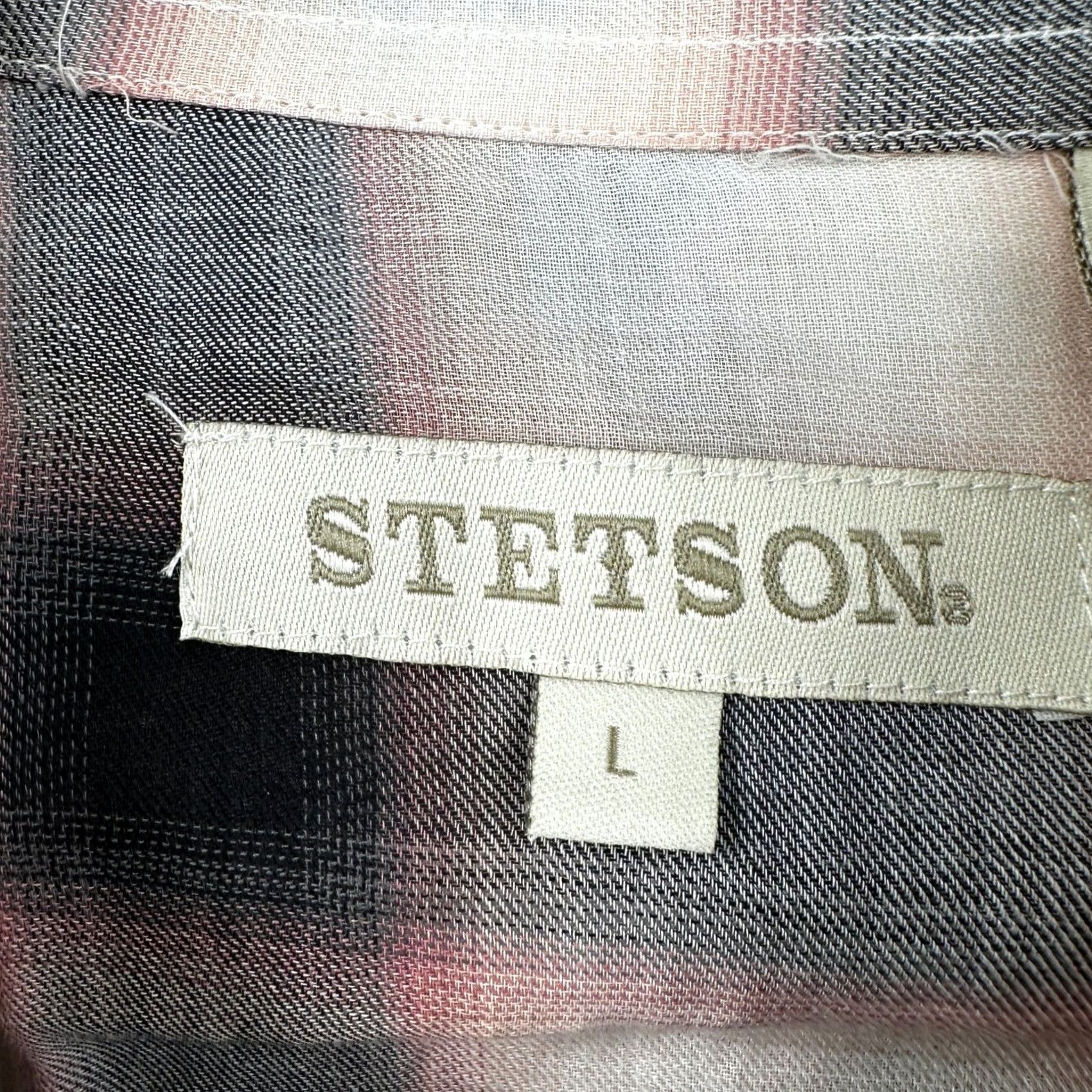 Stetson Stetson Western Snap Front Plaid Shirt Large Cotton Womens Cowgirl Ranch Country Size L / US 10 / IT 46 - 4 Thumbnail