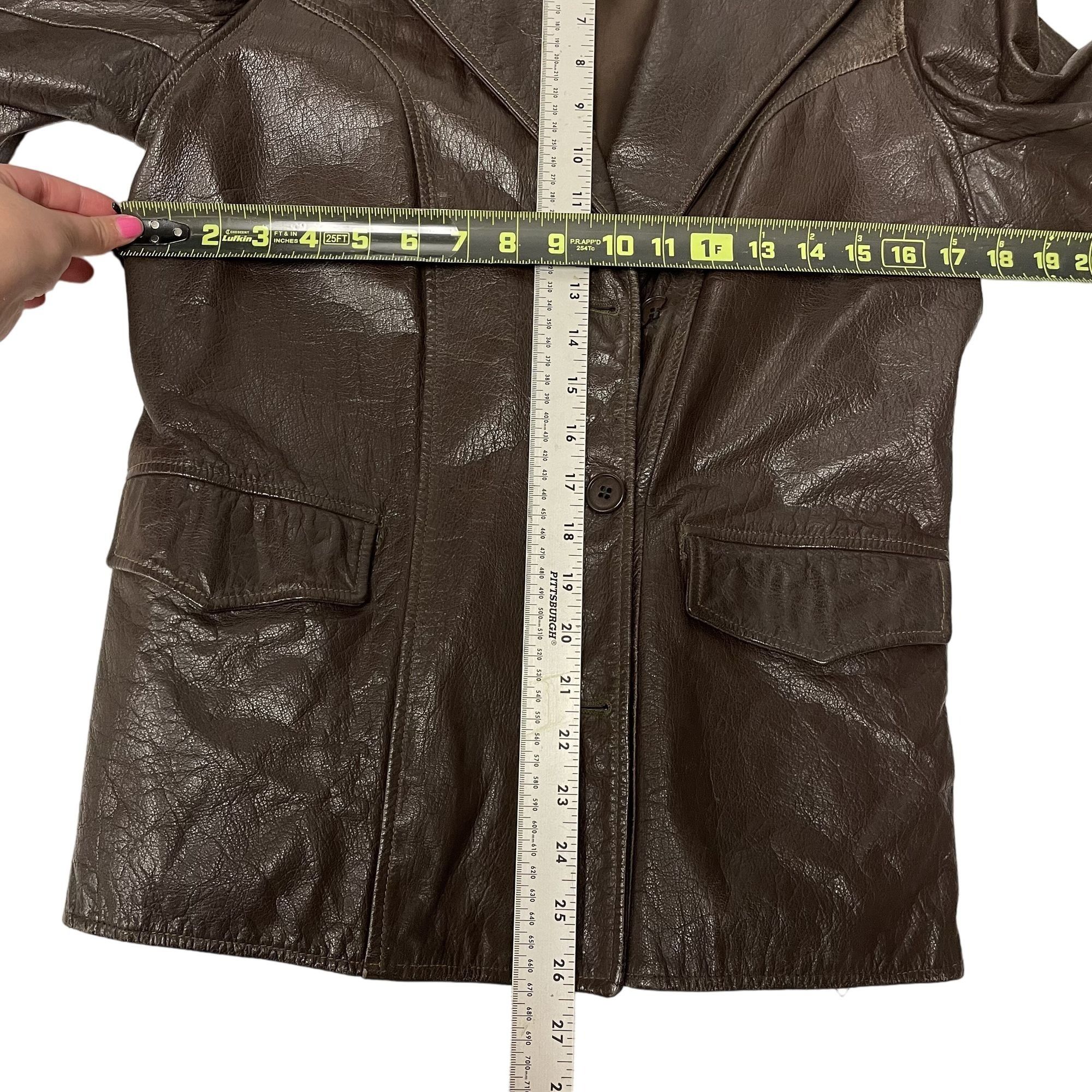 Other Vtg DISTRESSED Leather Motorcycle Hippie Goat Skin Jacket Size S / US 4 / IT 40 - 6 Thumbnail