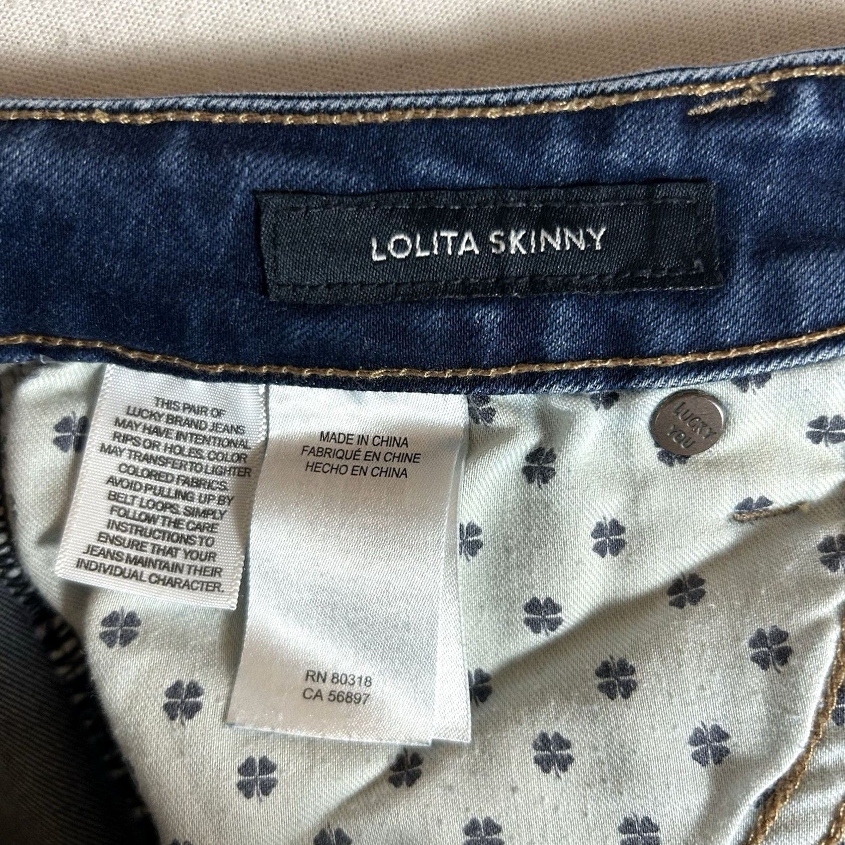 Lucky Brand Lucky Brand Lolita Skinny Jeans Womens 2/26 Ankle Denim Blue Dark Wash Casual Jeans Womens Skinny Fit 26in Inseam 5-Pocket Size 26" / US 2 / IT 38 - 6 Thumbnail