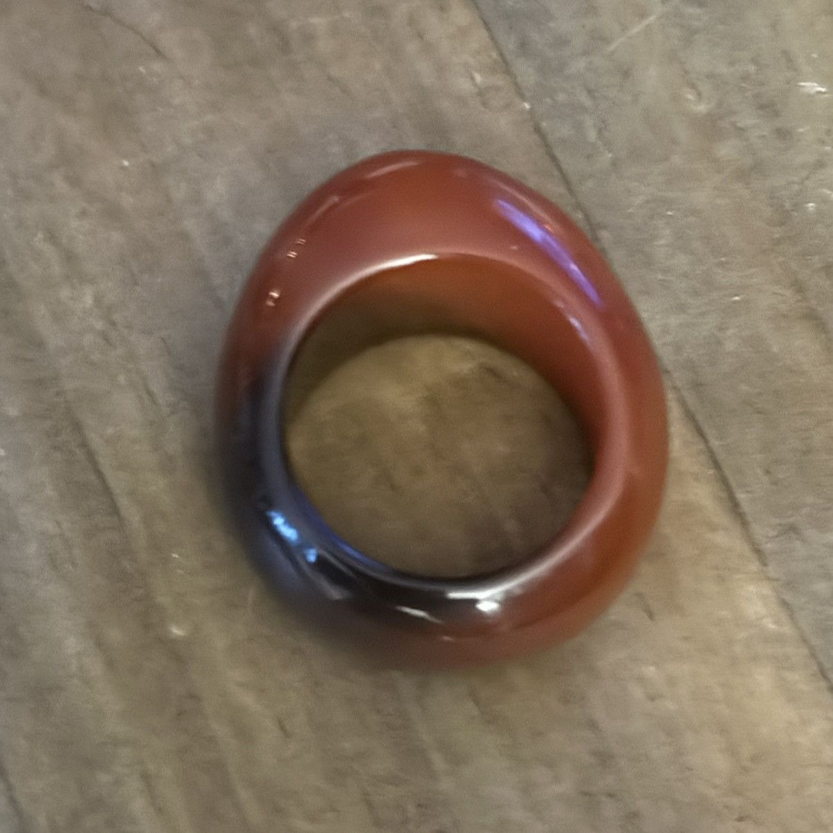 Vintage Vintage brown agate dome ring Size ONE SIZE - 5 Thumbnail