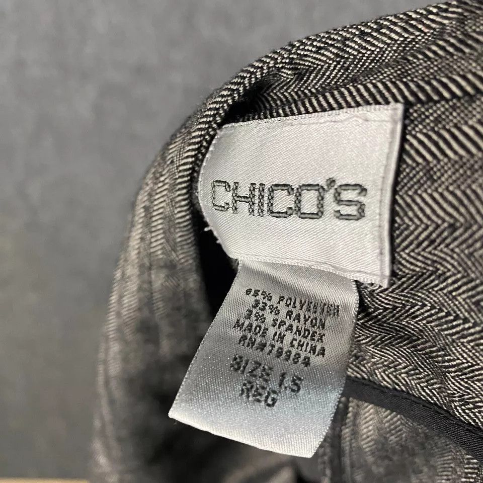 Chicos Chico's Pants Women's Size 1.5 Regular Trousers Gray Size 32" / US 10 / IT 46 - 7 Thumbnail