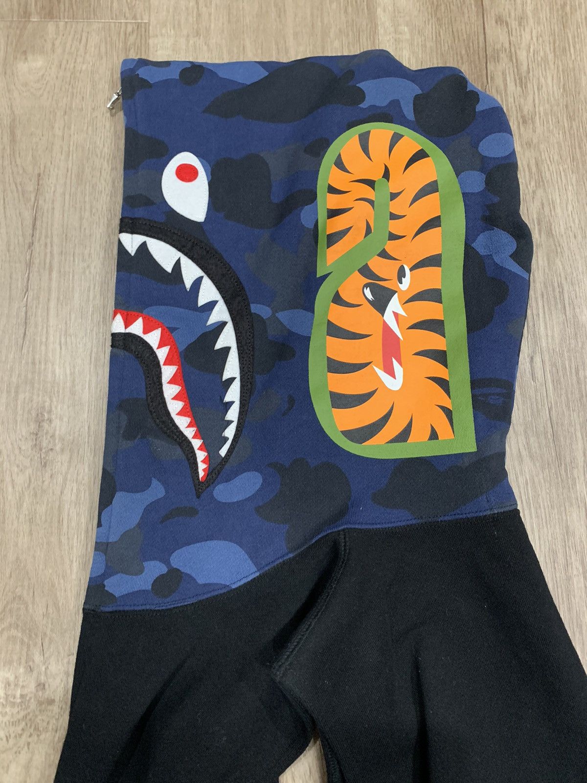 Bape Bape Navy Camo Shark Zip up Sleeveless Hoodie Size US M / EU 48-50 / 2 - 5 Thumbnail
