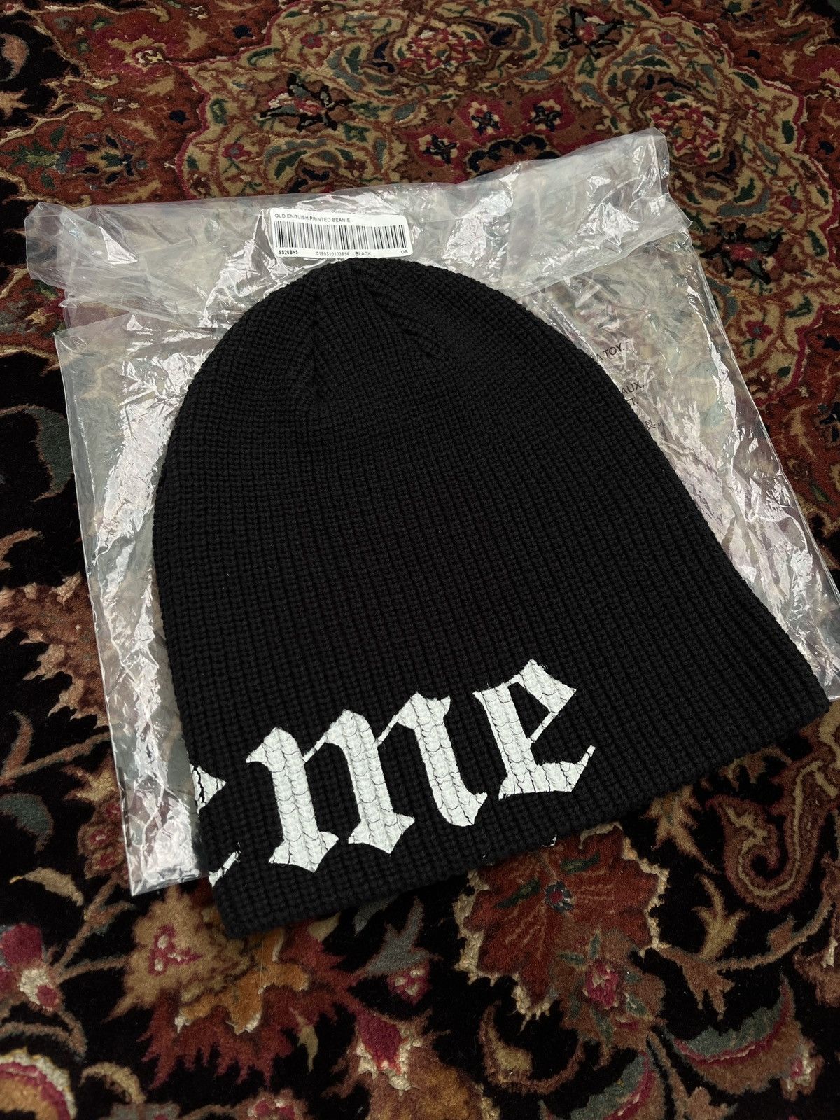 Supreme Supreme Old English Beanie skullie hat black Size ONE SIZE - 2 Thumbnail