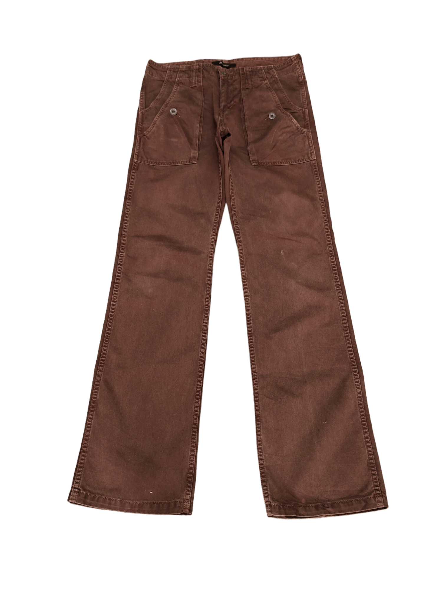 If Six Was Nine Flare Pants Johnbull Waxed Fatigue Multi Pocket Bootcut Size US 31 - 2 Thumbnail