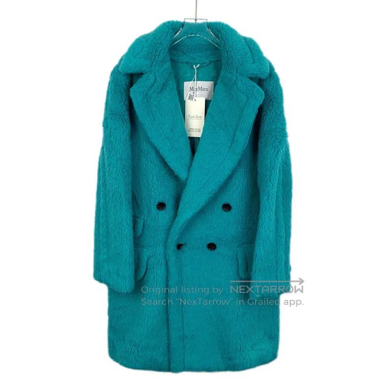 Max Mara Max Mara Blue Teddy Alpaca Hair Reversible Double-Breasted Size M / US 6-8 / IT 42-44 - 1 Thumbnail