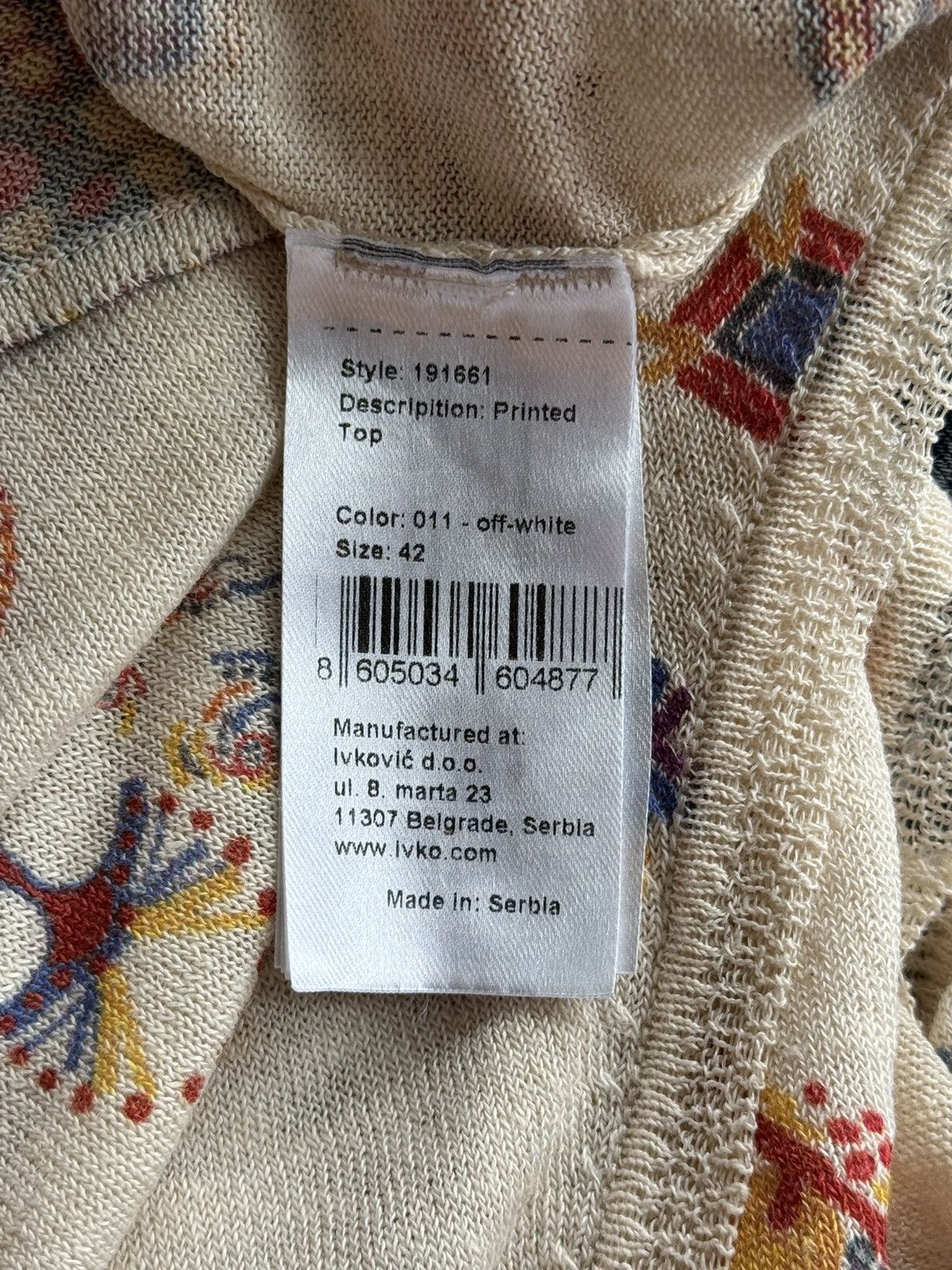 Designer Ivko avant garde linen blend native pattern tank top vest Size M / US 6-8 / IT 42-44 - 6 Thumbnail