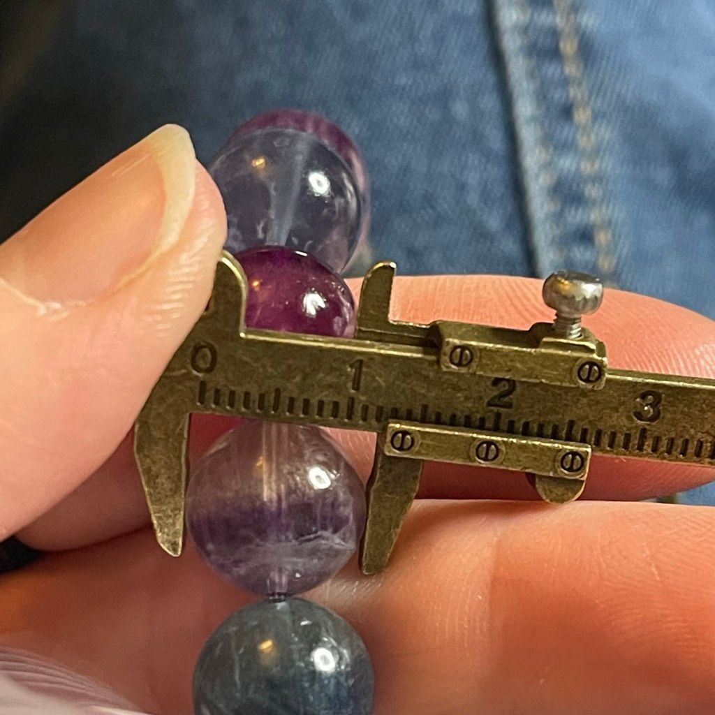 Other Fluorite bracelet striped layers rainbow colors stretch 12mm Size ONE SIZE - 8 Thumbnail