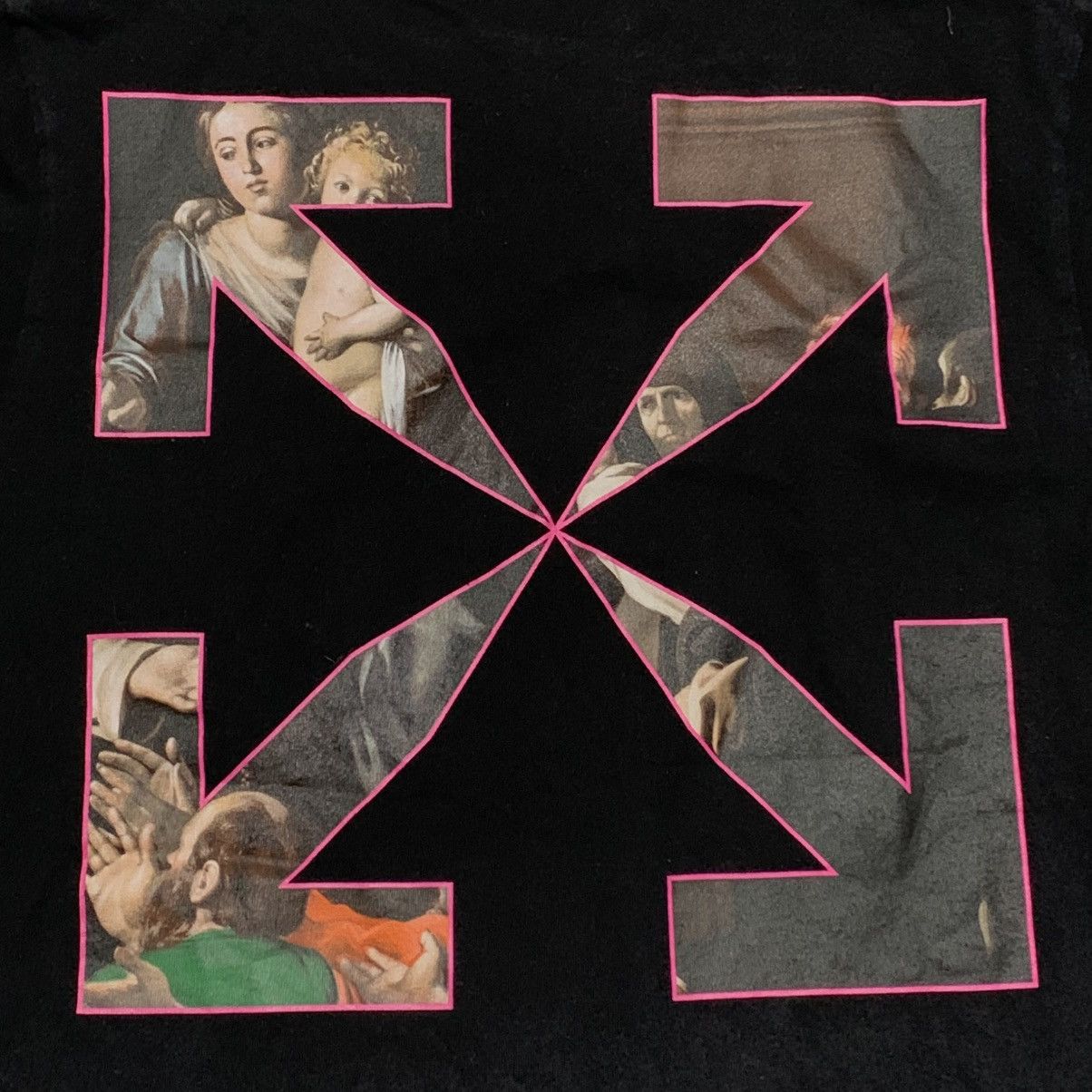 Off-White Off White Small Caravaggio Arrows Black Tee Virgil Abloh Size US S / EU 44-46 / 1 - 3 Thumbnail