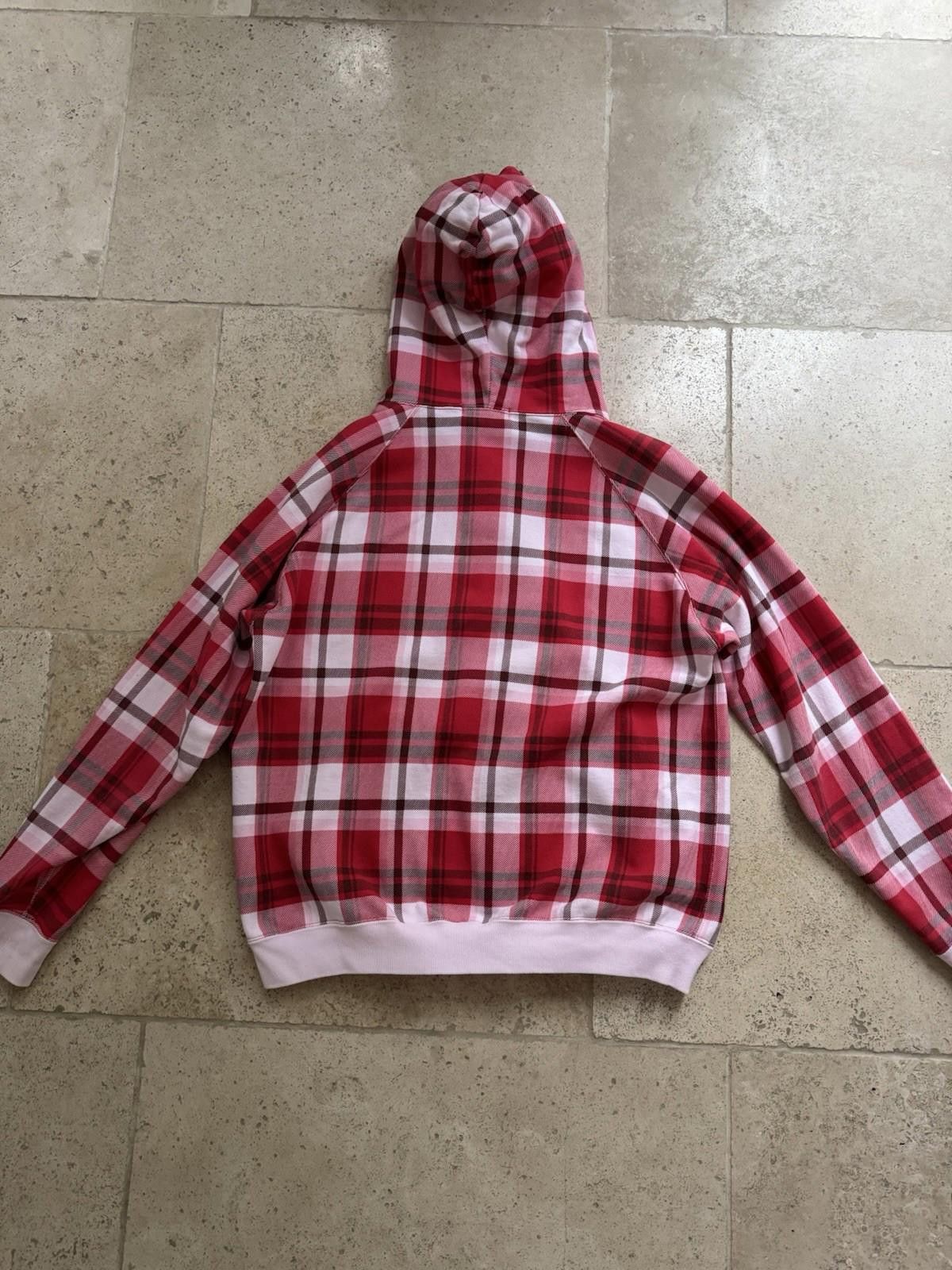 Bape A Bathing Ape Red Checkered Full Zip Hoodie - Size M Size US M / EU 48-50 / 2 - 6 Thumbnail