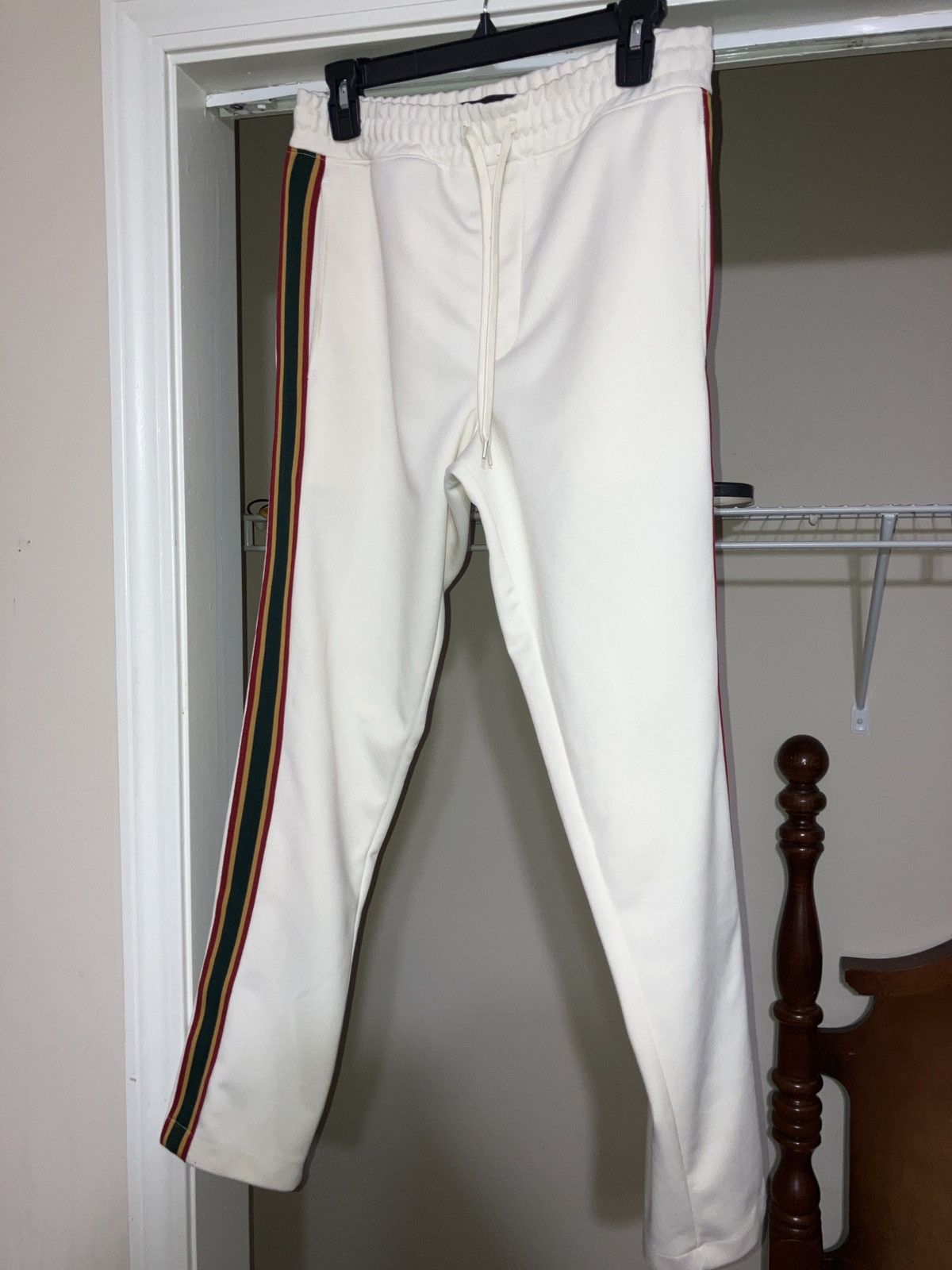 Pacsun CRÈME RED GREEN GOLD TRACK PANTS Size US 32 / EU 48 - 1 Thumbnail