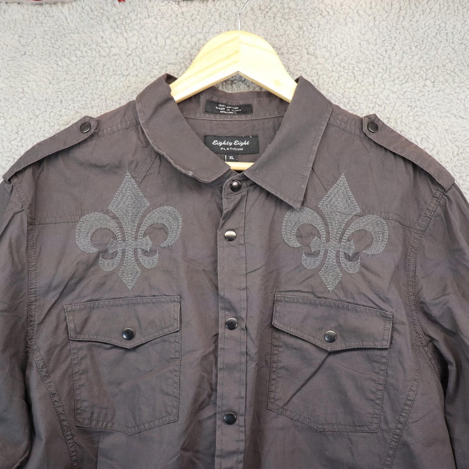 Eighty Eight Vtg Eighty Eight Plat Men XL LS Distress Embroidered Cotton Size US XL / EU 56 / 4 - 2 Thumbnail