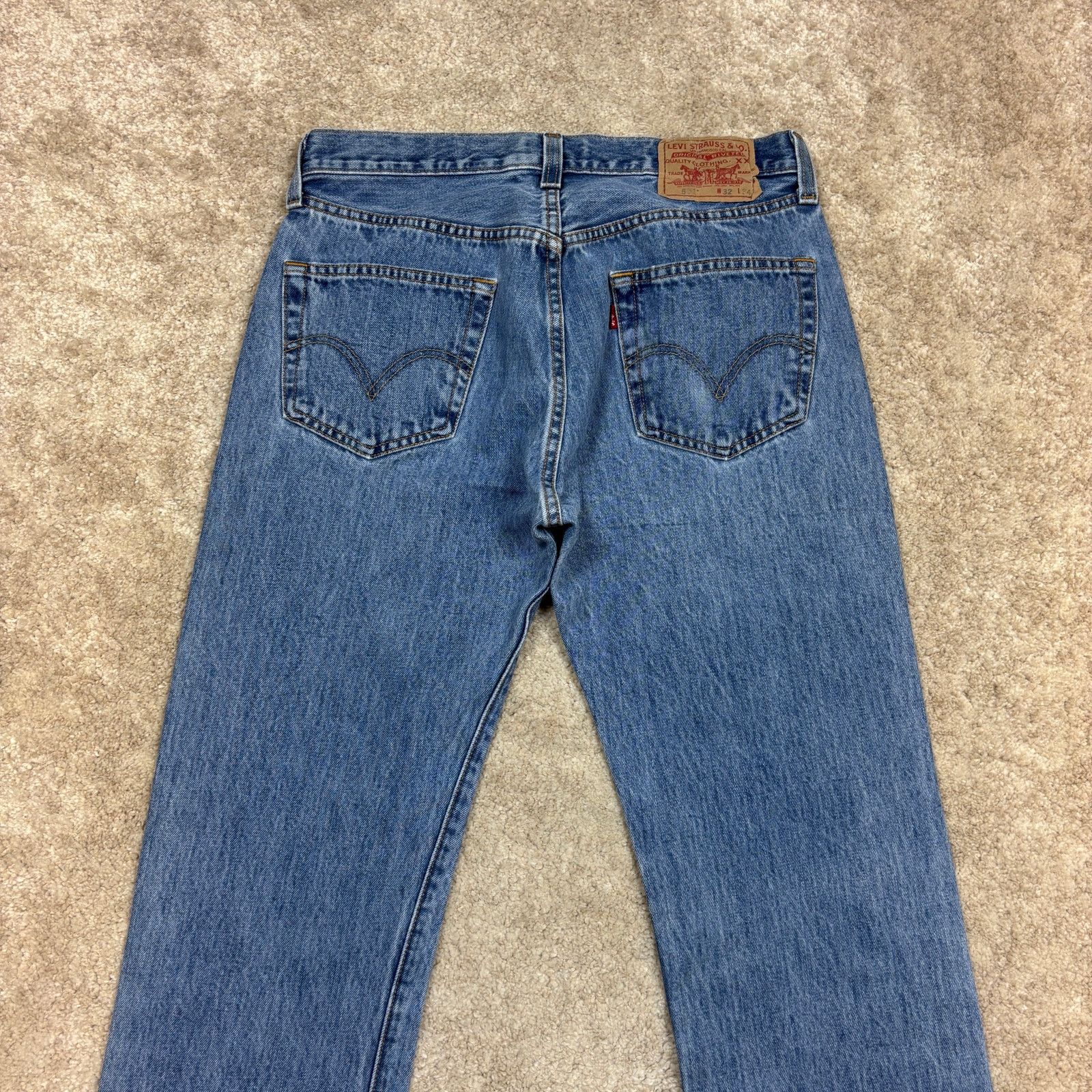 Levi's × Vintage Vintage Levi's 501 Straight Leg Button Fly Jeans Men's 32x34 Size US 32 / EU 48 - 2 Thumbnail