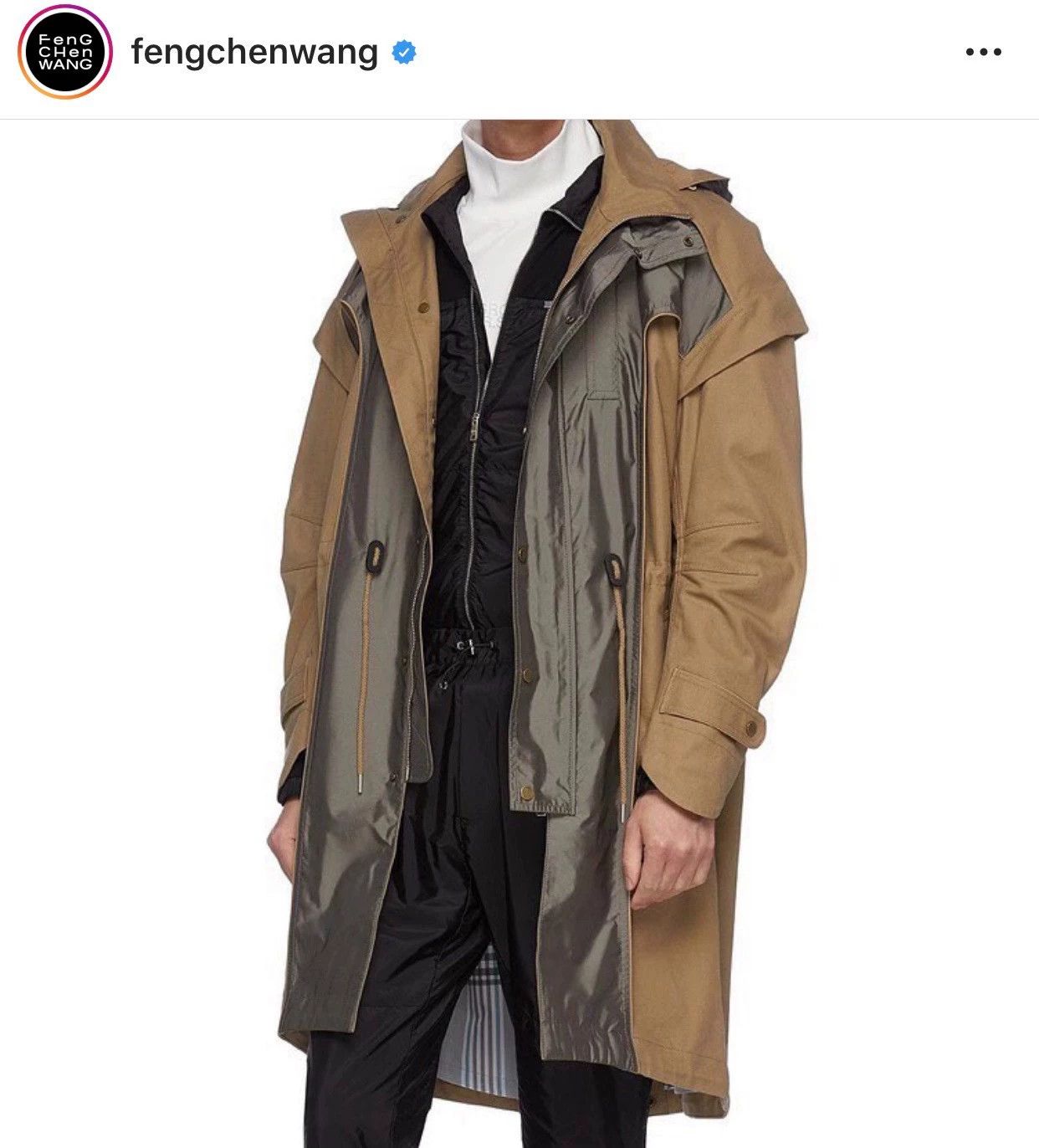 Other Feng Chen Wang colorblocked oversized overcoat 19AW XS Size US XS / EU 42 / 0 - 4 Thumbnail