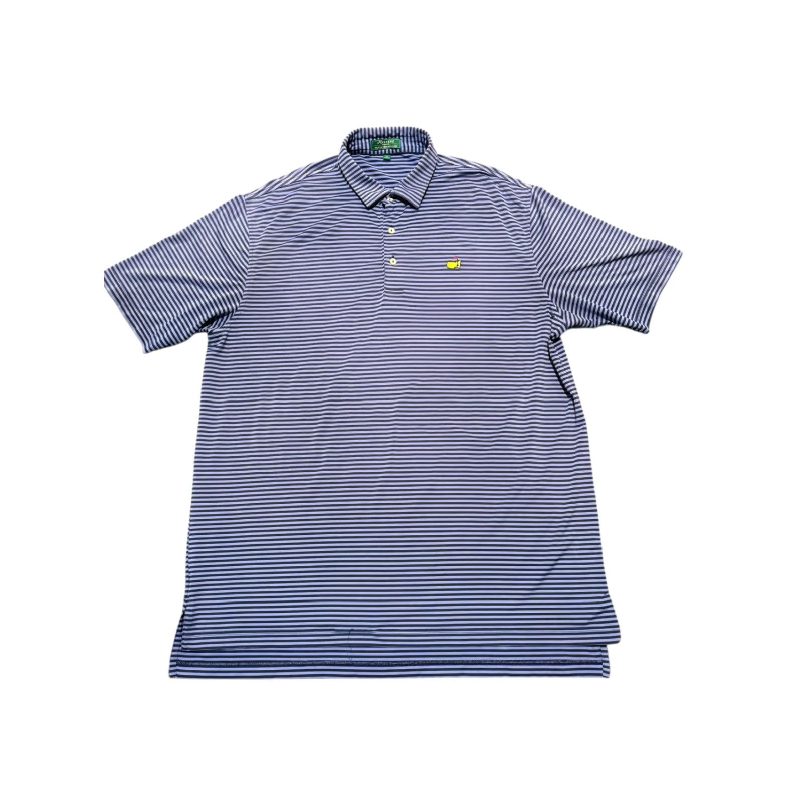 Peter Millar VINTAGE Masters x Peter Millar Augusta Golf Lavender Navy Blue Striped Polo Men’s XL Size US XL / EU 56 / 4 - 4 Thumbnail