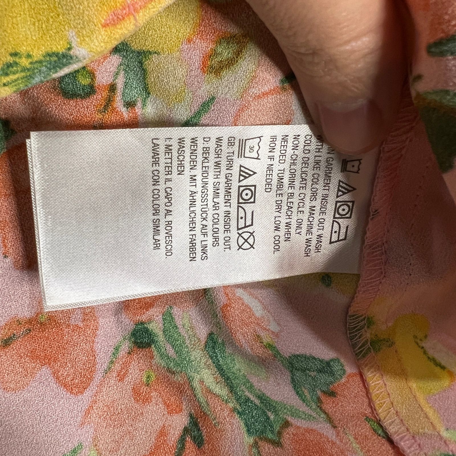 Isaac Mizrahi Isaac Mizrahi LIVE! Printed Stretch Crepe Blouse Pink Medium Size M / US 6-8 / IT 42-44 - 8 Thumbnail
