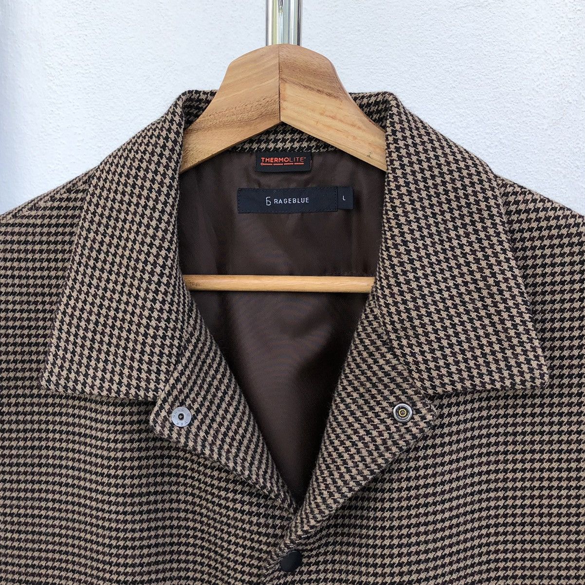 RAGEBLUE RAGEBLUE Thermolite Houndstooth Coach Work Jacket Size US L / EU 52-54 / 3 - 16 Thumbnail