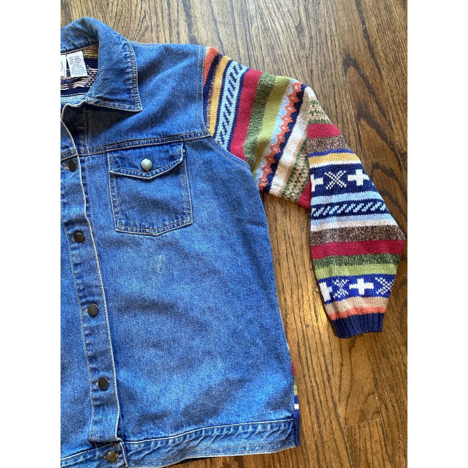 Vintage VINTAGE Carolina Blues Jacket Womens XL 14/16 Denim Knit Sweater Plus Size XL / US 12-14 / IT 48-50 - 3 Thumbnail