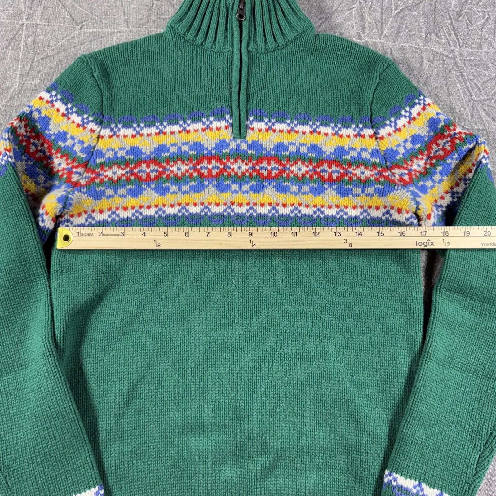 Boden Boden Sweater Men's XS Green 1/4 Zip Wool Holiday Size US XS / EU 42 / 0 - 4 Thumbnail