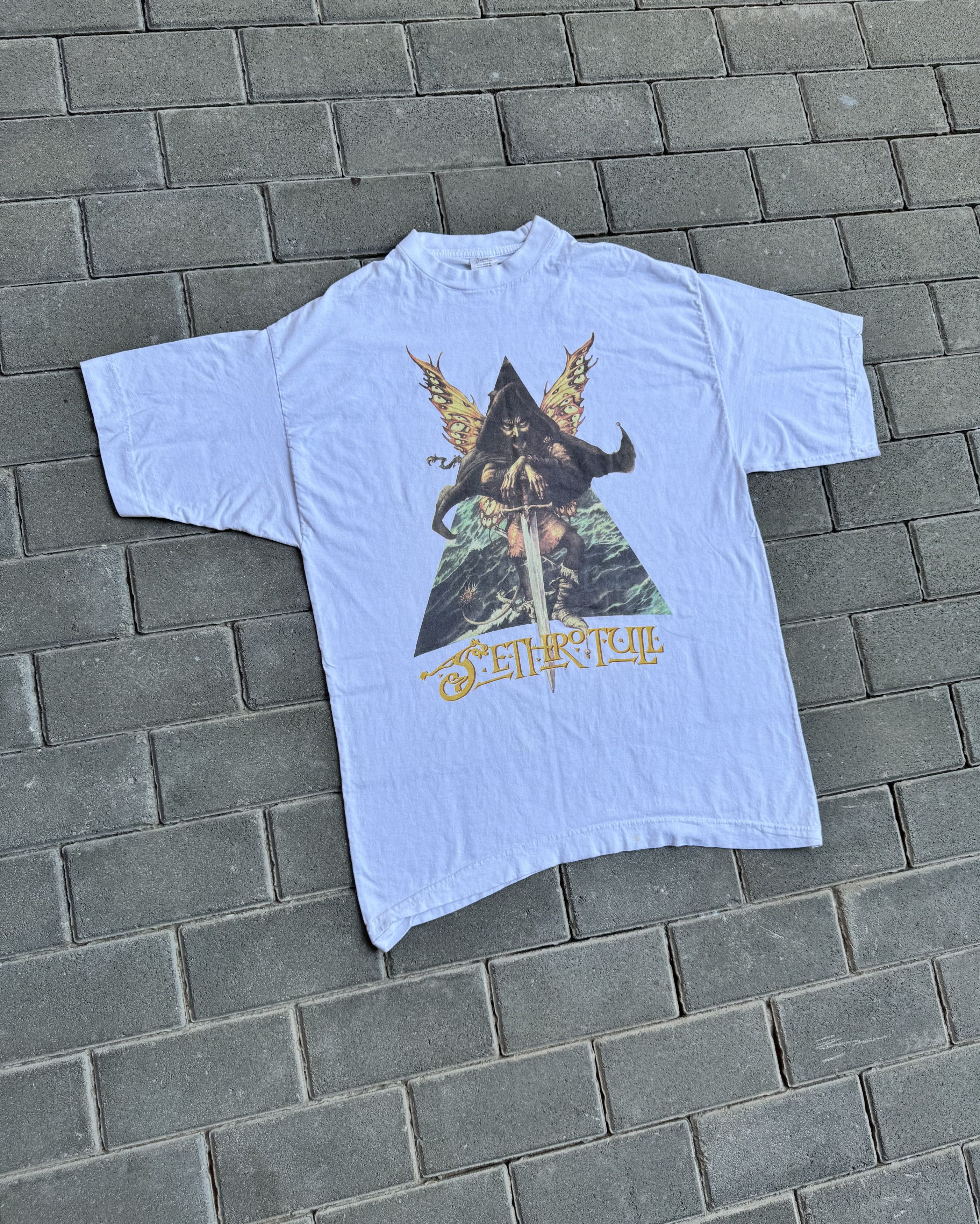 Vintage Jethro Tull Shirt Vintage Fairy Wizard Flute Rock 90s Size US XL / EU 56 / 4 - 2 Thumbnail