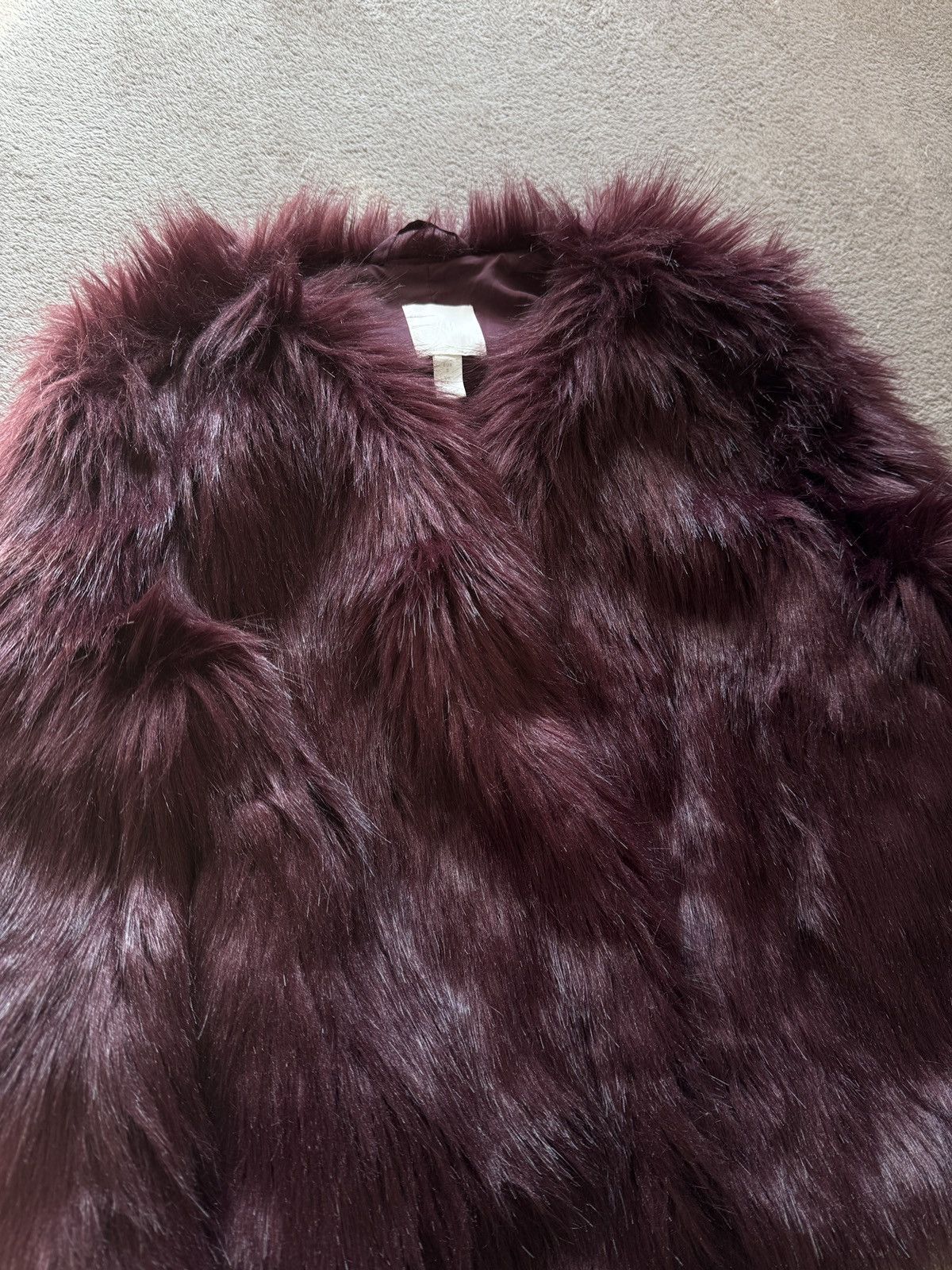 Hysteric Glamour Y2K H&M Burgundy Faux Fur Coat Jacket Hysteric if6was9 vibe Size US S / EU 44-46 / 1 - 4 Thumbnail