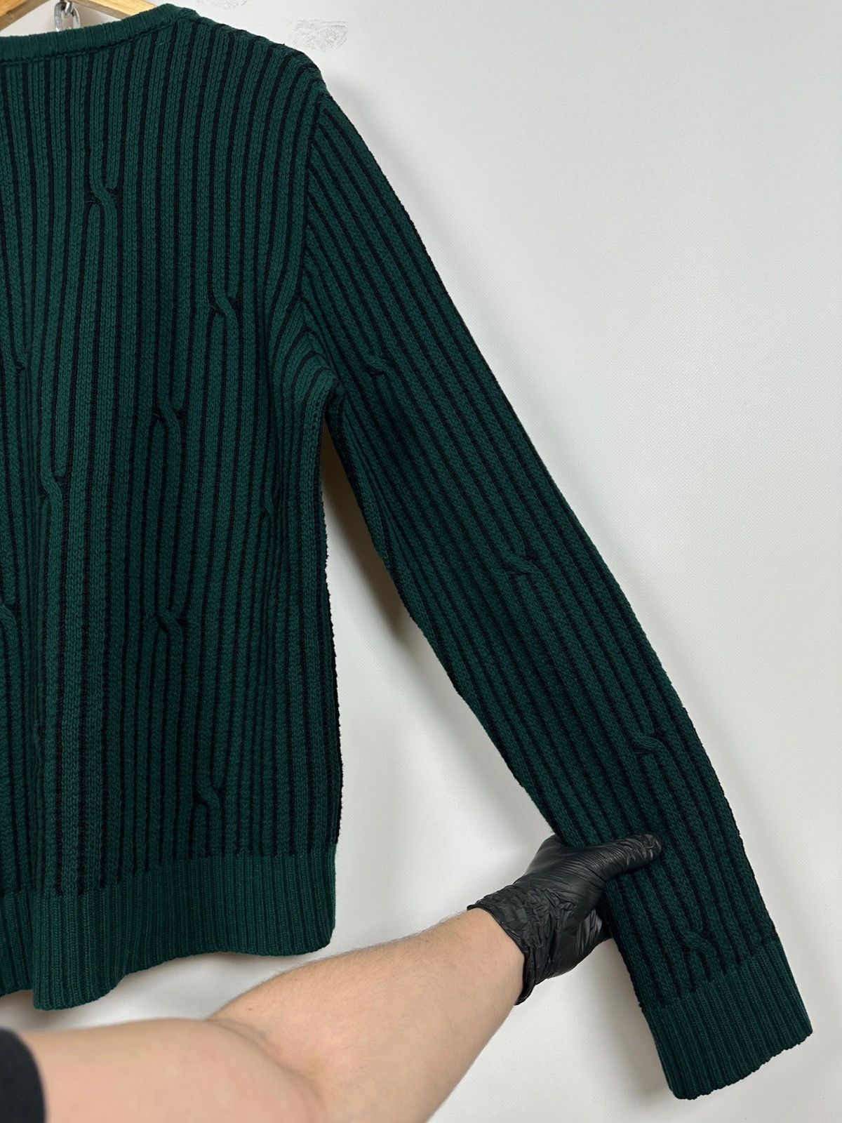 Off-White Off White Green Wool Cable Knit Sweater Size US XL / EU 56 / 4 - 17 Thumbnail