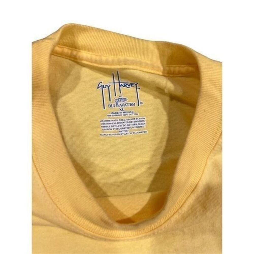 Guy Harvey Vintage Guy Harvey Marlin Boat blue-Print Yellow Tee Size US XL / EU 56 / 4 - 8 Thumbnail