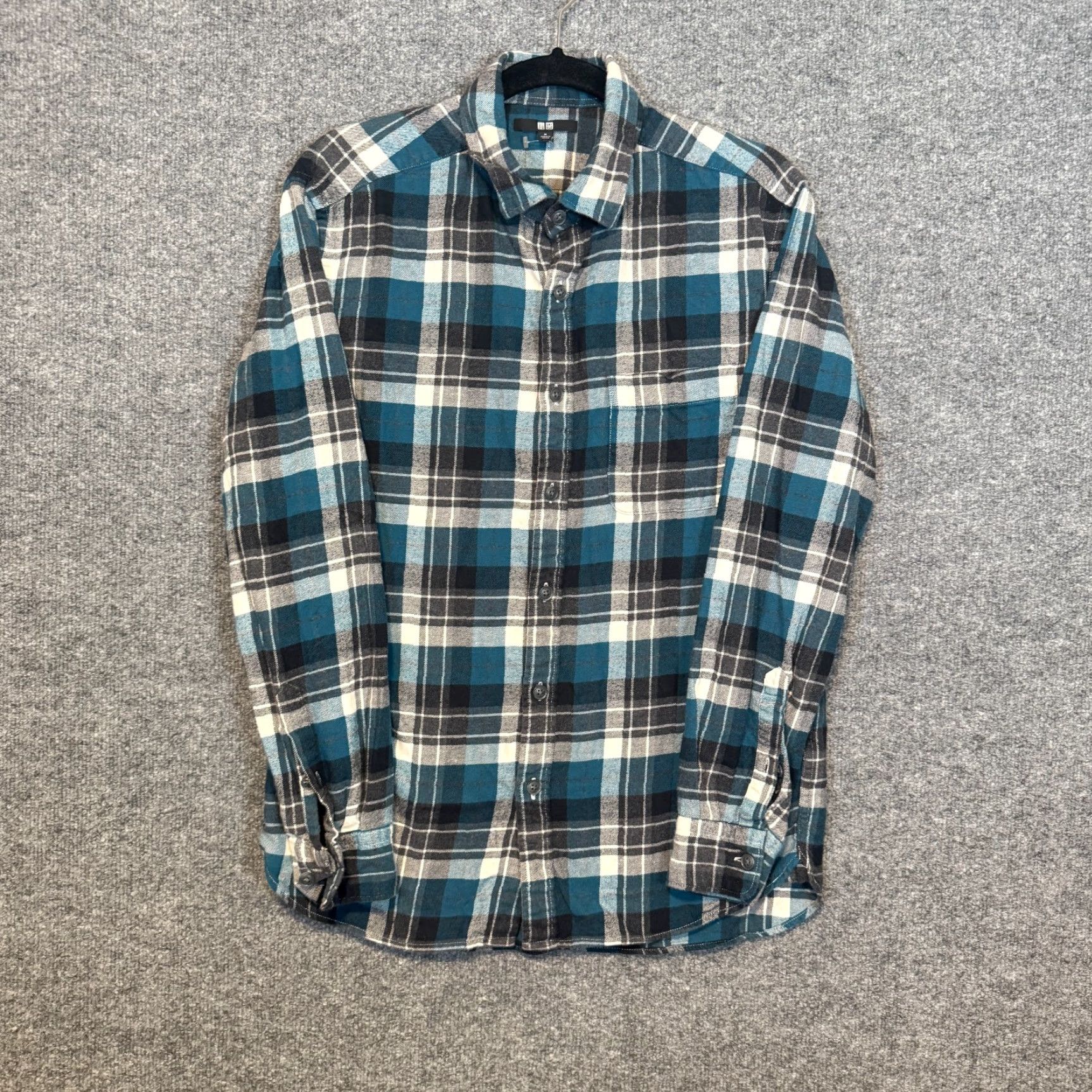 Uniqlo Uniqlo Shirt Mens M Blue Plaid Flannel Long Sleeve Button Up Casual Shirt Men Size US M / EU 48-50 / 2 - 3 Thumbnail