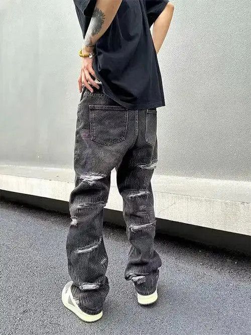 VIBE Distressed Denim Jeans Size US 34 / EU 50 - 6 Thumbnail