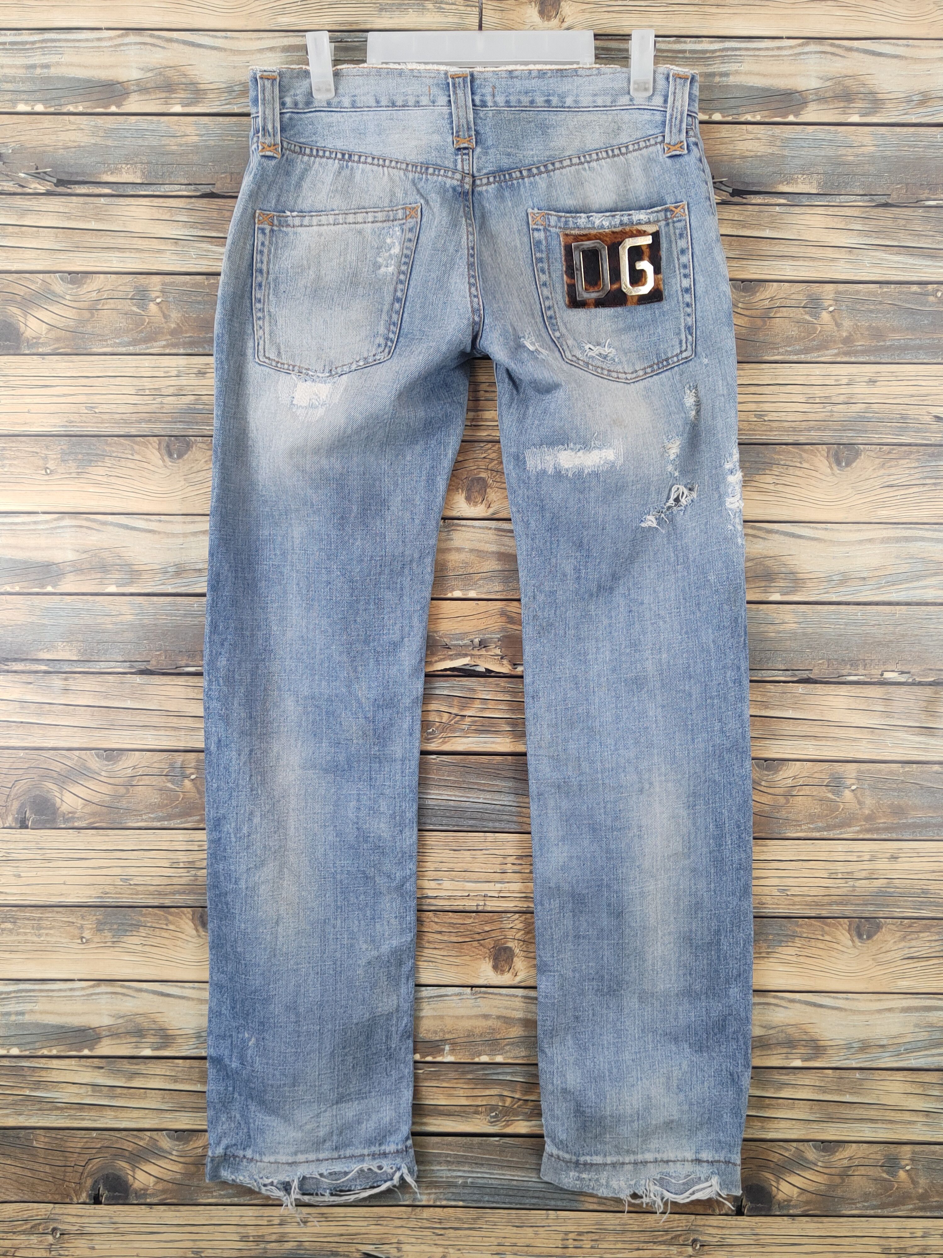 Dolce & Gabbana DL Dolce & Gabbana D&G Blue Distressed Ripped Jeans #W1867 Size 30" / US 8 / IT 44 - 8 Thumbnail