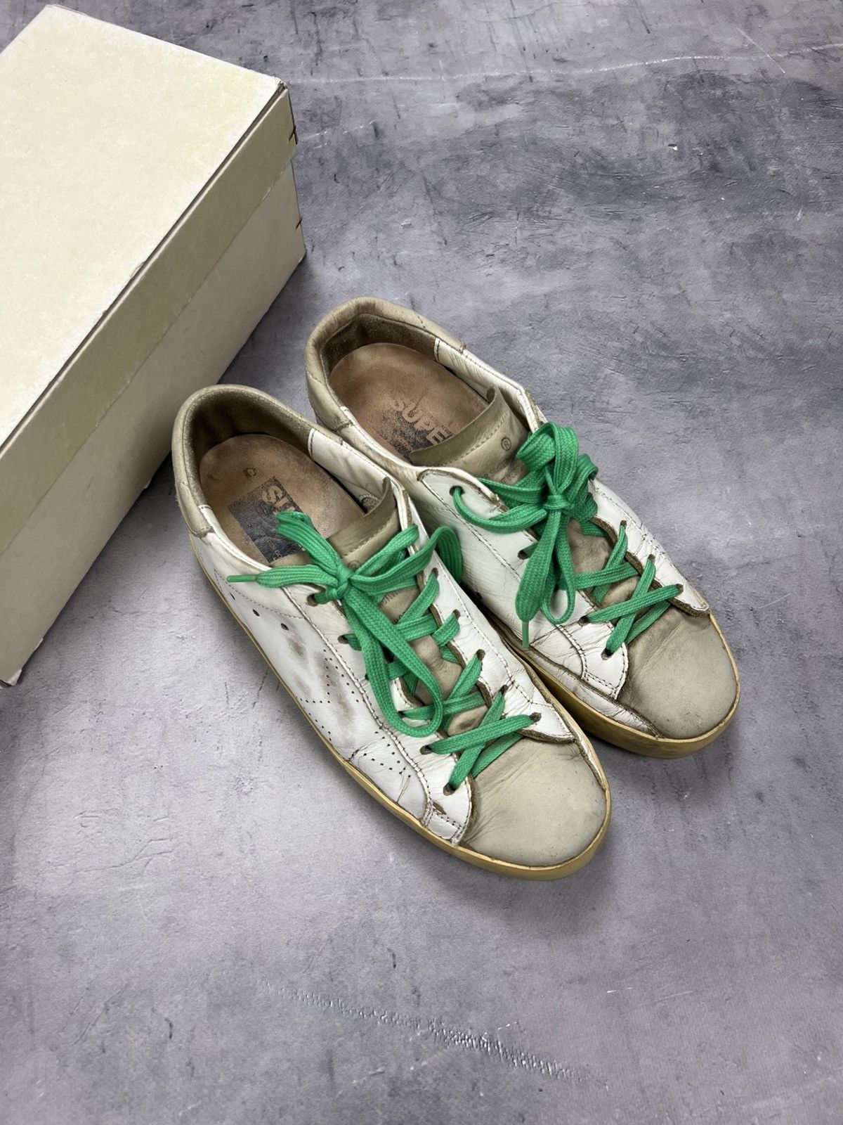 Golden Goose GOLDEN GOOSE GGDB SUPERSTAR White Leather sneakers sz37 Size US 7 / IT 37 - 3 Thumbnail