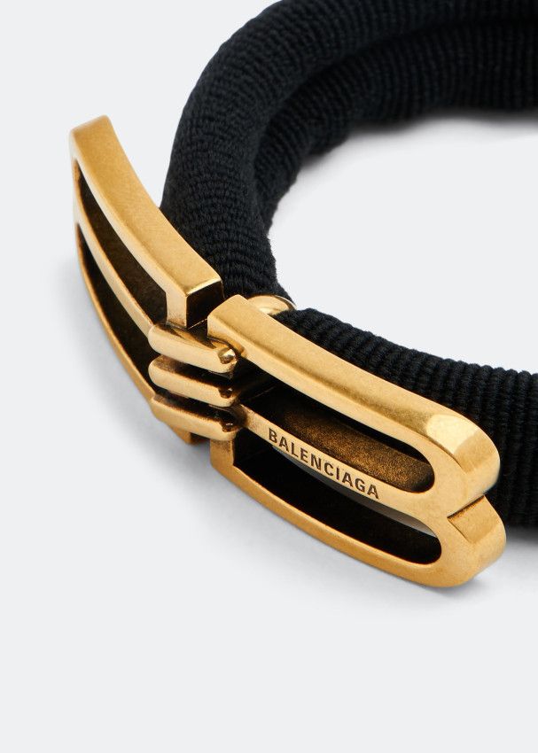 Balenciaga o1w1db10325 Size: OS / BB Icon Hair Tie in Black Size ONE SIZE - 2 Thumbnail