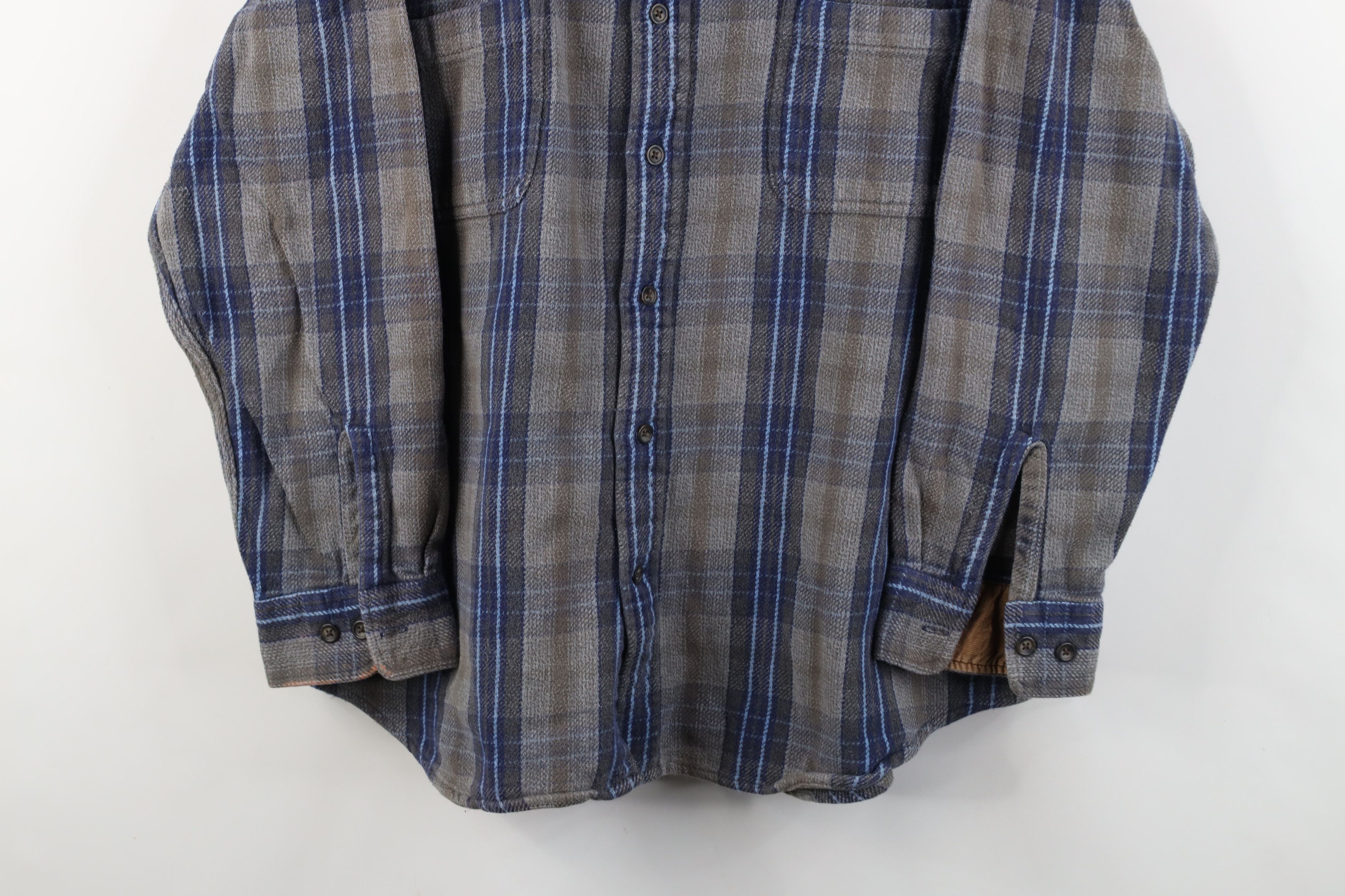 Vintage Vintage 90s Streetwear Heavyweight Button Shirt Plaid Size US XXL / EU 58 / 5 - 3 Thumbnail