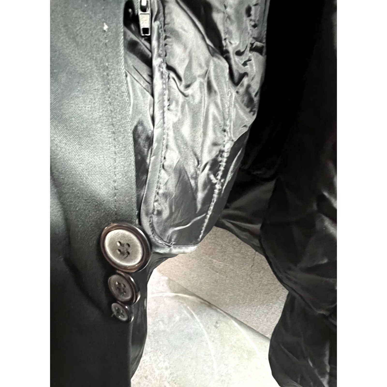 MZ Wallace VINTAGE? William Wallace Coat 52R Removable Thinsulate Lining Black Mens Long Over Coat Size US L / EU 52-54 / 3 - 6 Thumbnail