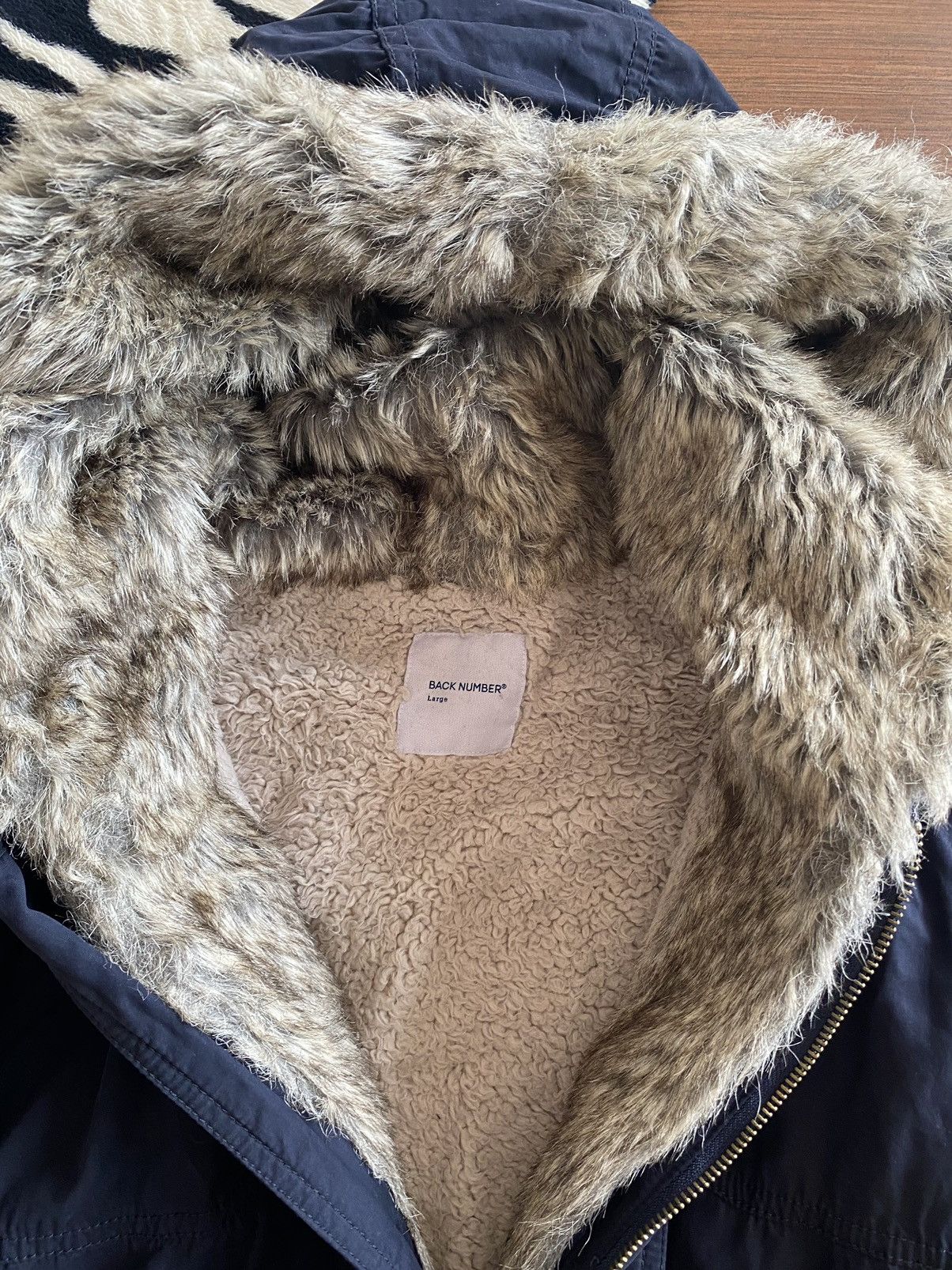 If Six Was Nine × Japanese Brand × Le Grande Bleu (L.G.B.) Back number fur jacket puffer IfSixWasNine L.G.B Style Size US L / EU 52-54 / 3 - 9 Thumbnail