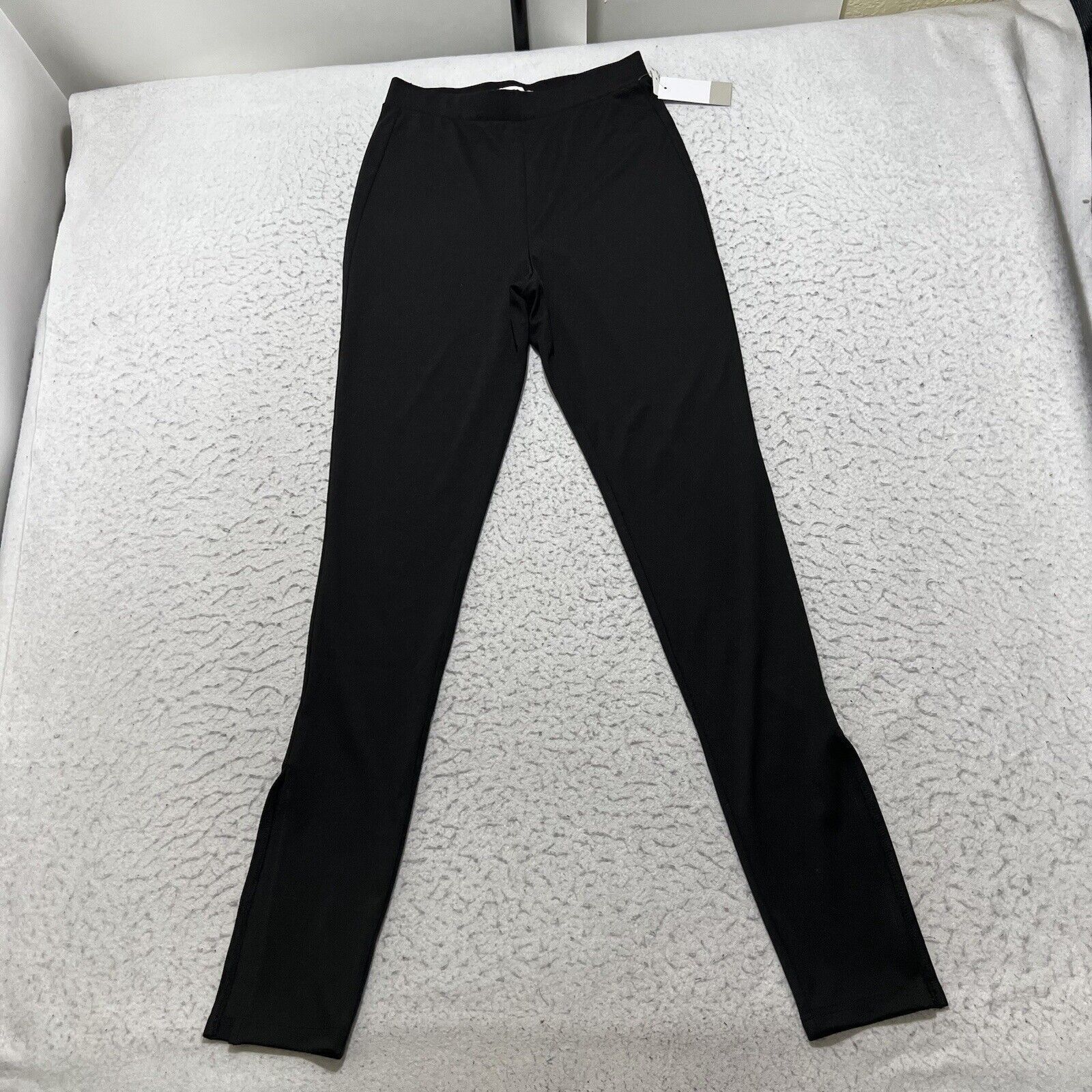 Nordstrom BP Nordstrom Black Leggings Slim Leg Slit Full Length NWT Size 26" / US 2 / IT 38 - 1 Thumbnail