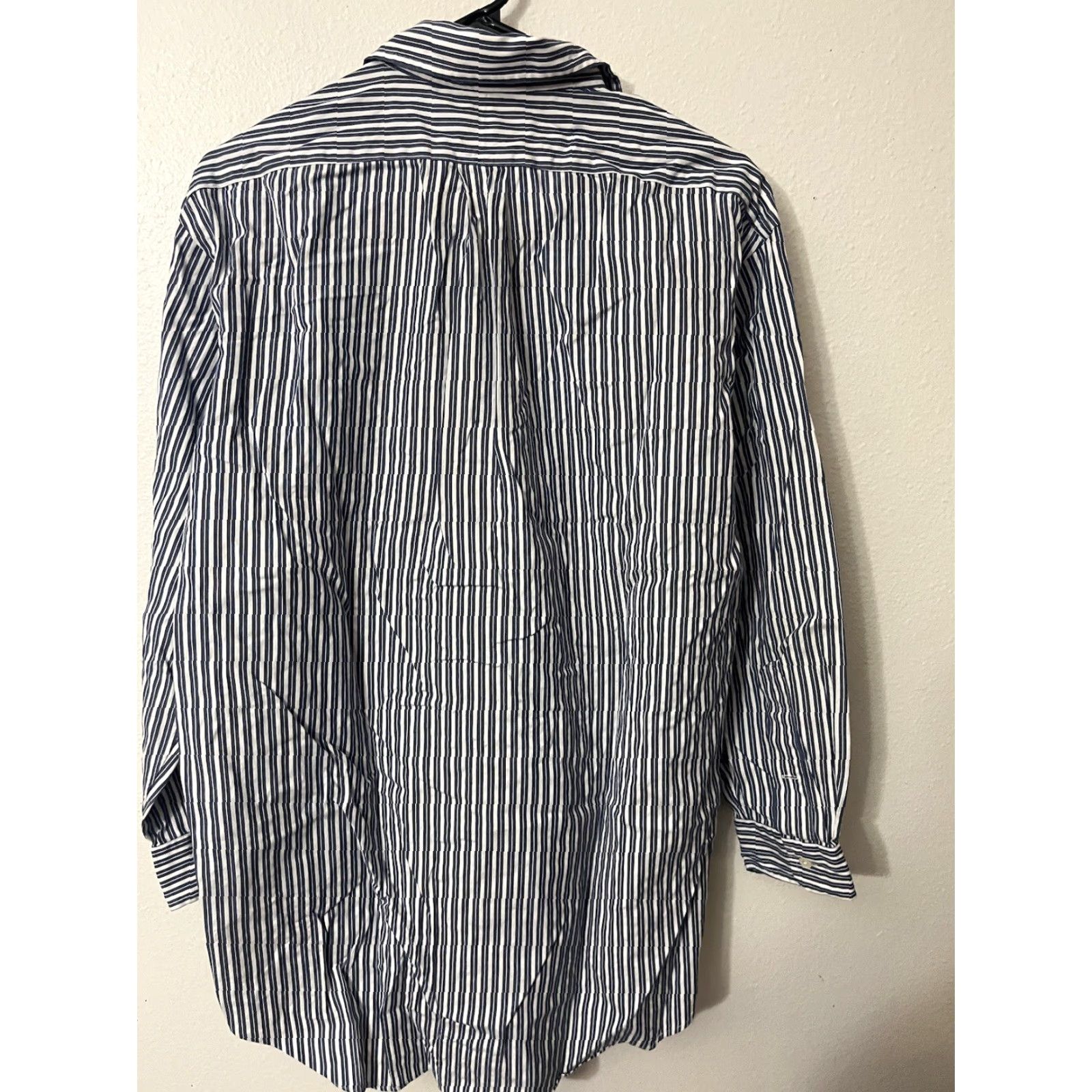 Ralph Lauren Ralph Lauren Dress Shirt Mens Size 16-32 Blue & White Striped Long Sleeve Business Casual Size 42R - 4 Thumbnail